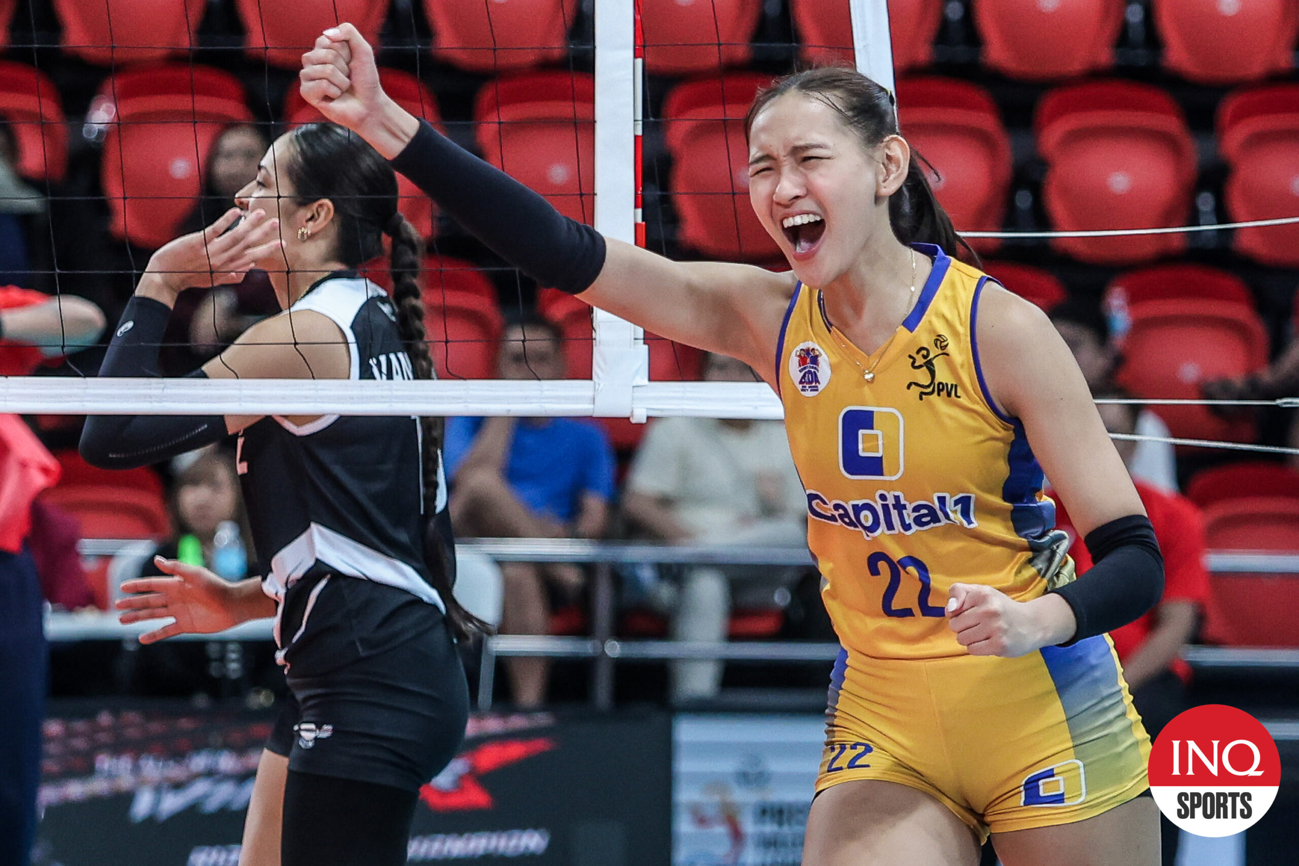 Capital1 Solar Spikers rookie draft pick Leila Cruz during a PVL Reinforced Conference match