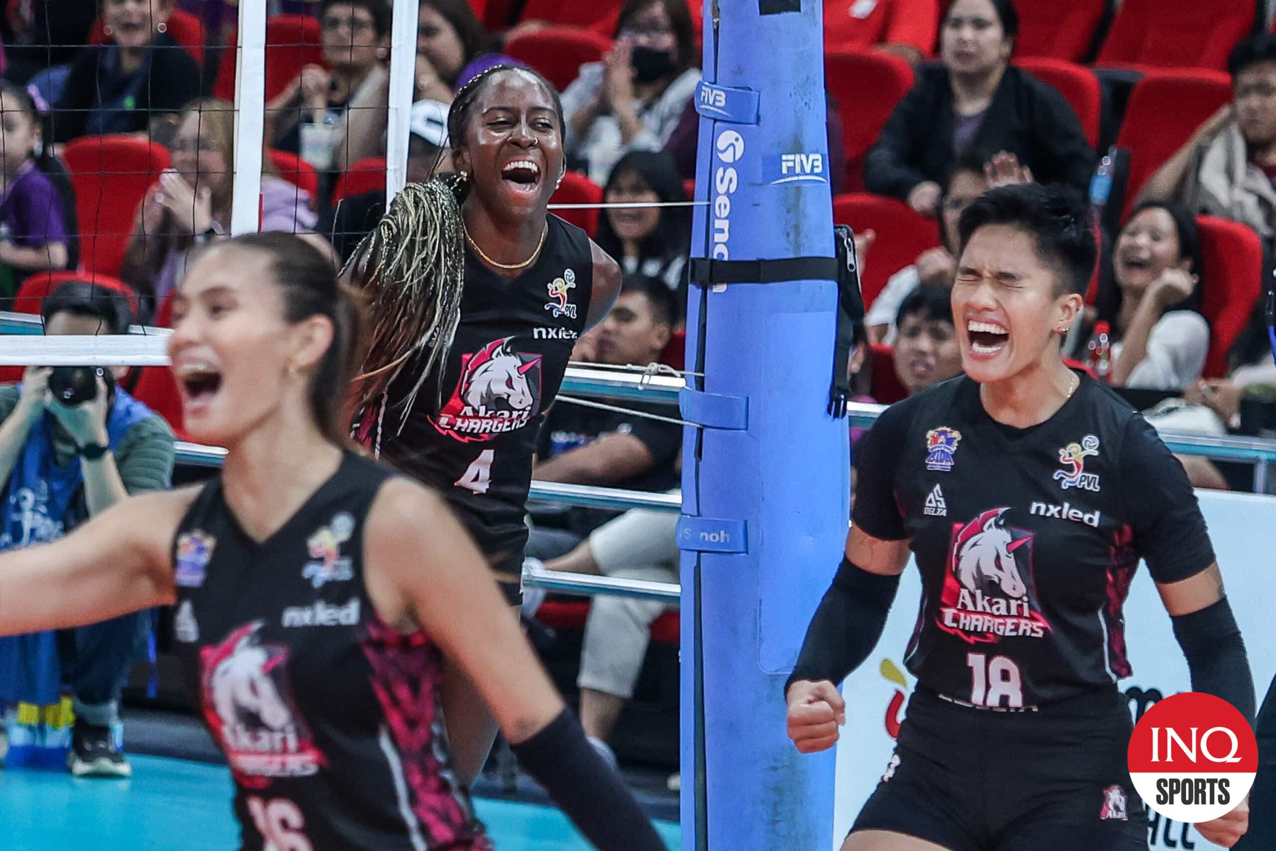 Akari Chargers' Oly Okaro in the PVL Reinforced Conference