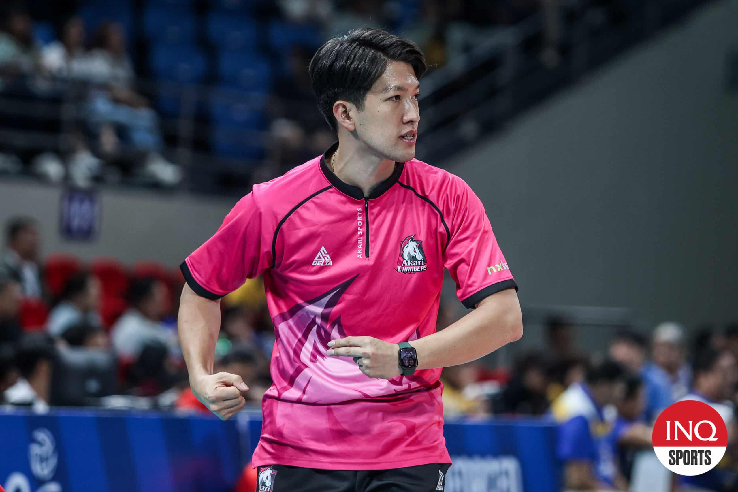 New Akari Chargers' coach Taka Minowa in the PVL All-Filipino Conference.