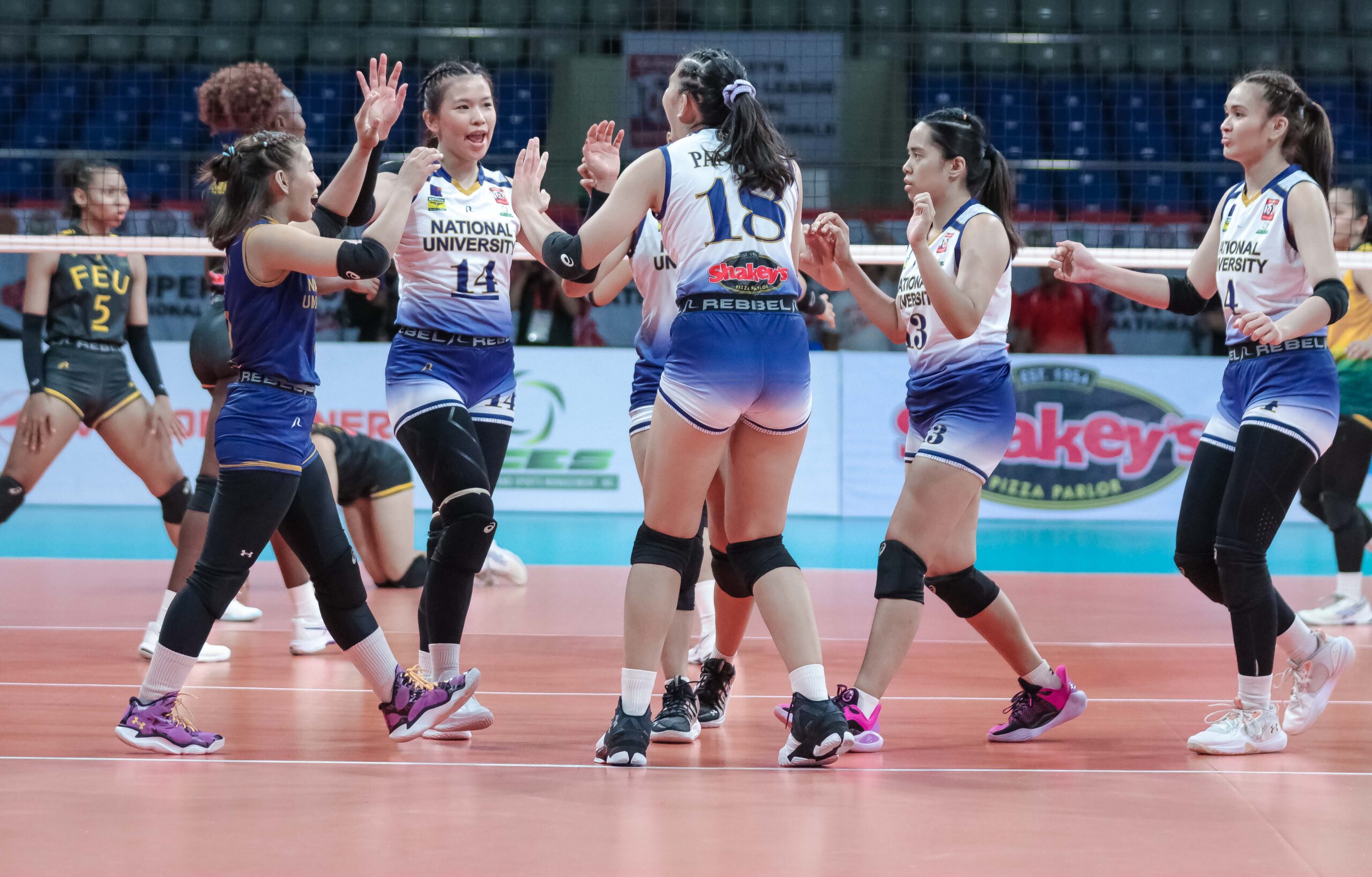 NU Lady Bulldogs during the Shakey’s Super League National Invitationals Final against FEU Lady Tamaraws.