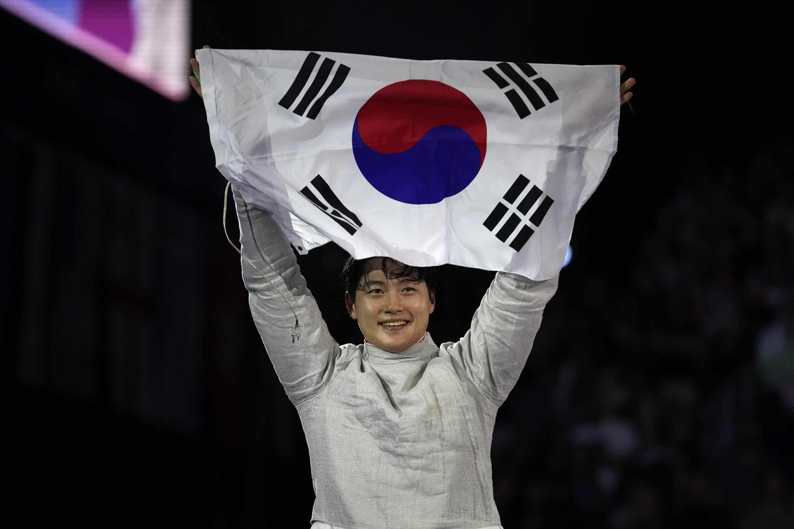 South Korea's Oh Sanguk Paris Olympics 2024 Fencing