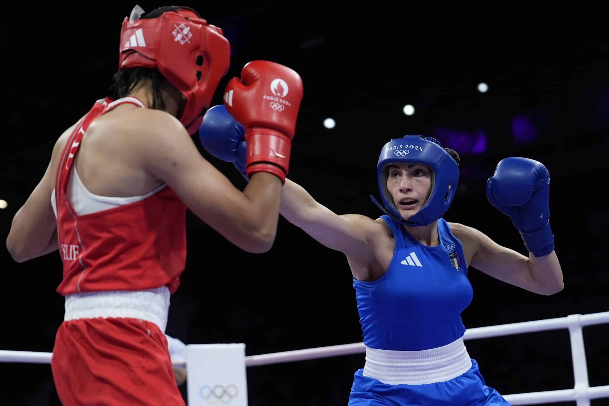 Algeria's Imane Khelif boxing paris olympics gender test Angela Carini