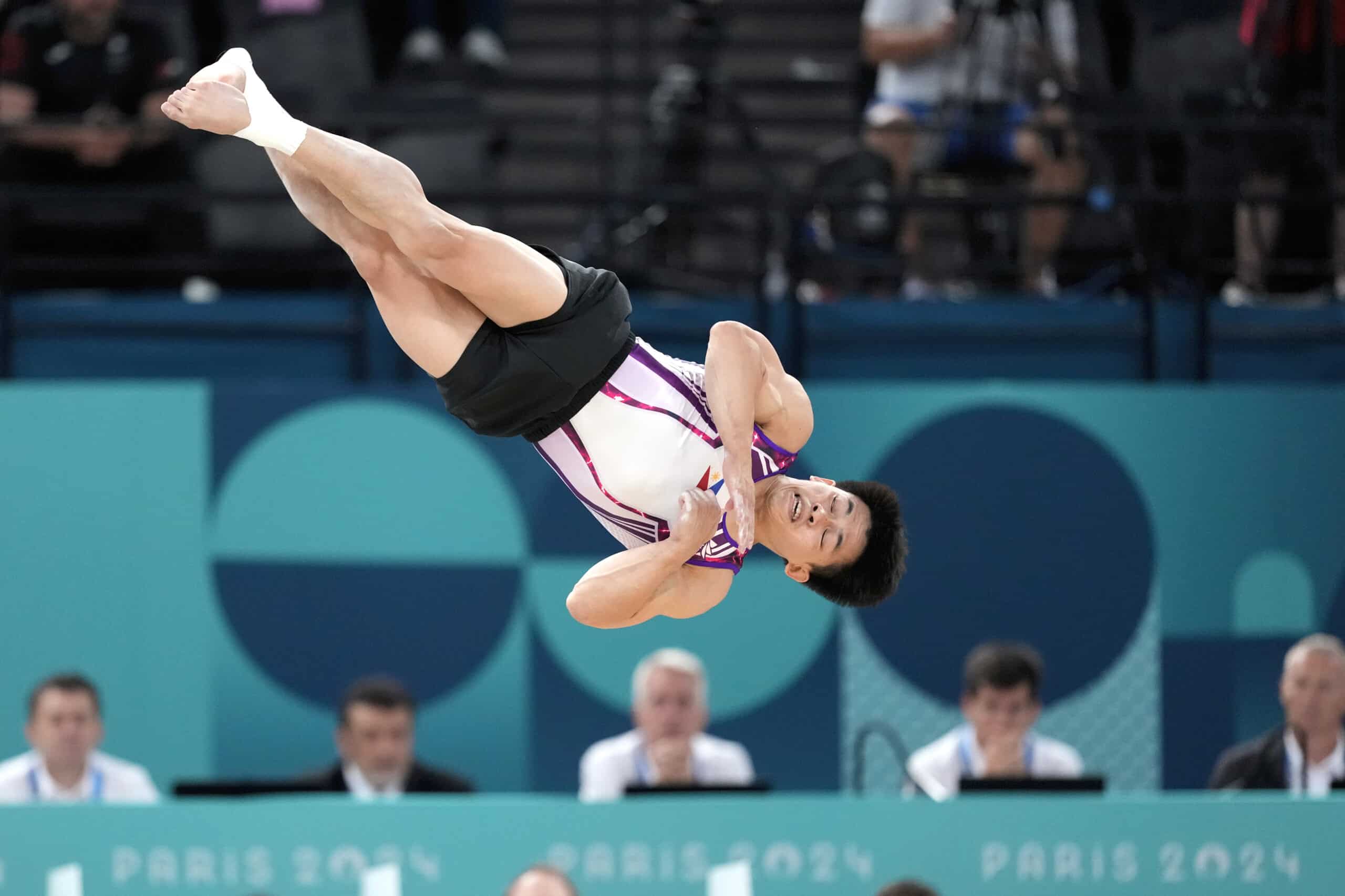 Medalla de oro en gimnasia de los Juegos Olímpicos de París 2024 de Carlos Yulo, del equipo de Filipinas