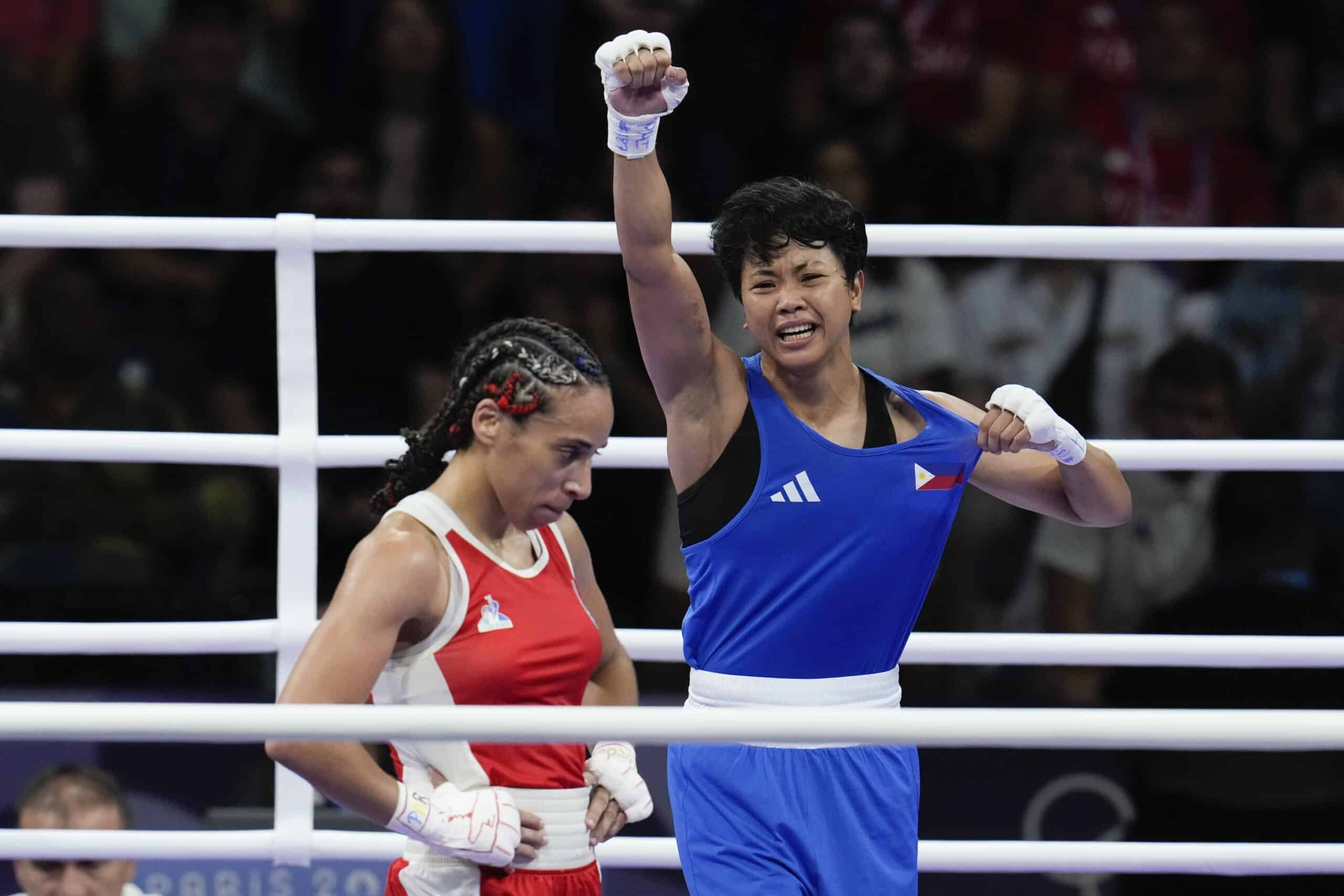 Aira Villegas, del equipo de Filipinas, boxeadora en los Juegos Olímpicos de París 2024