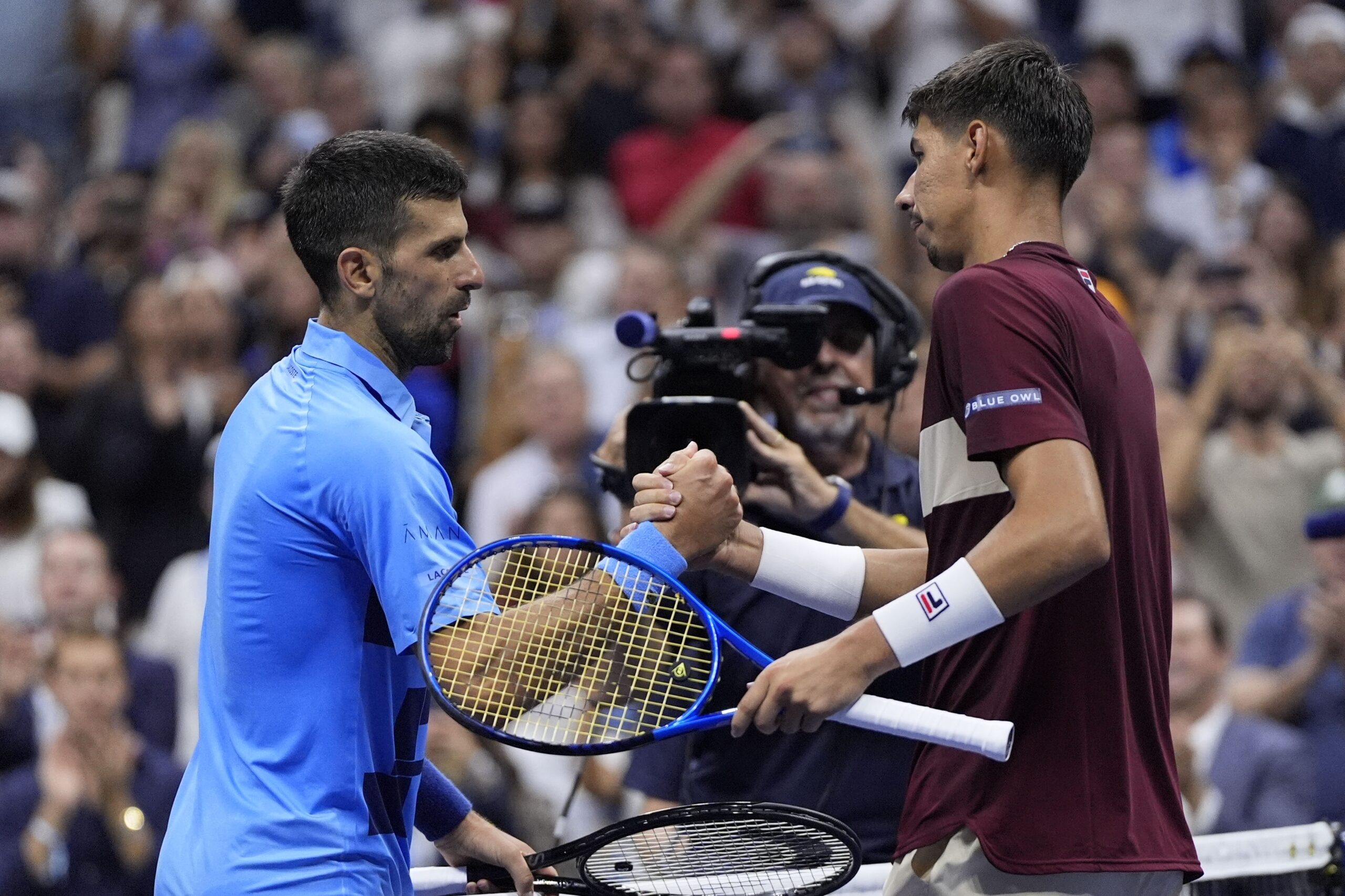 U.S. Open Tennis Novak Djokovic Alexei Popyrin