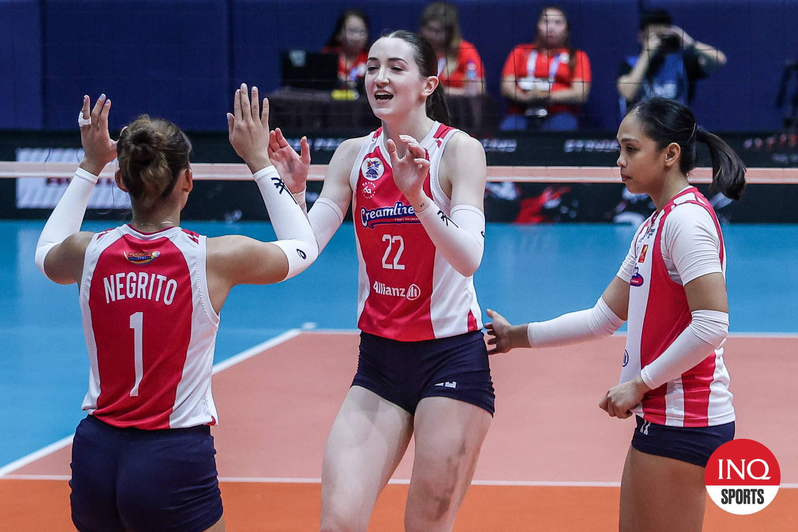 Creamline Cool Smashers' Erica Staunton. 