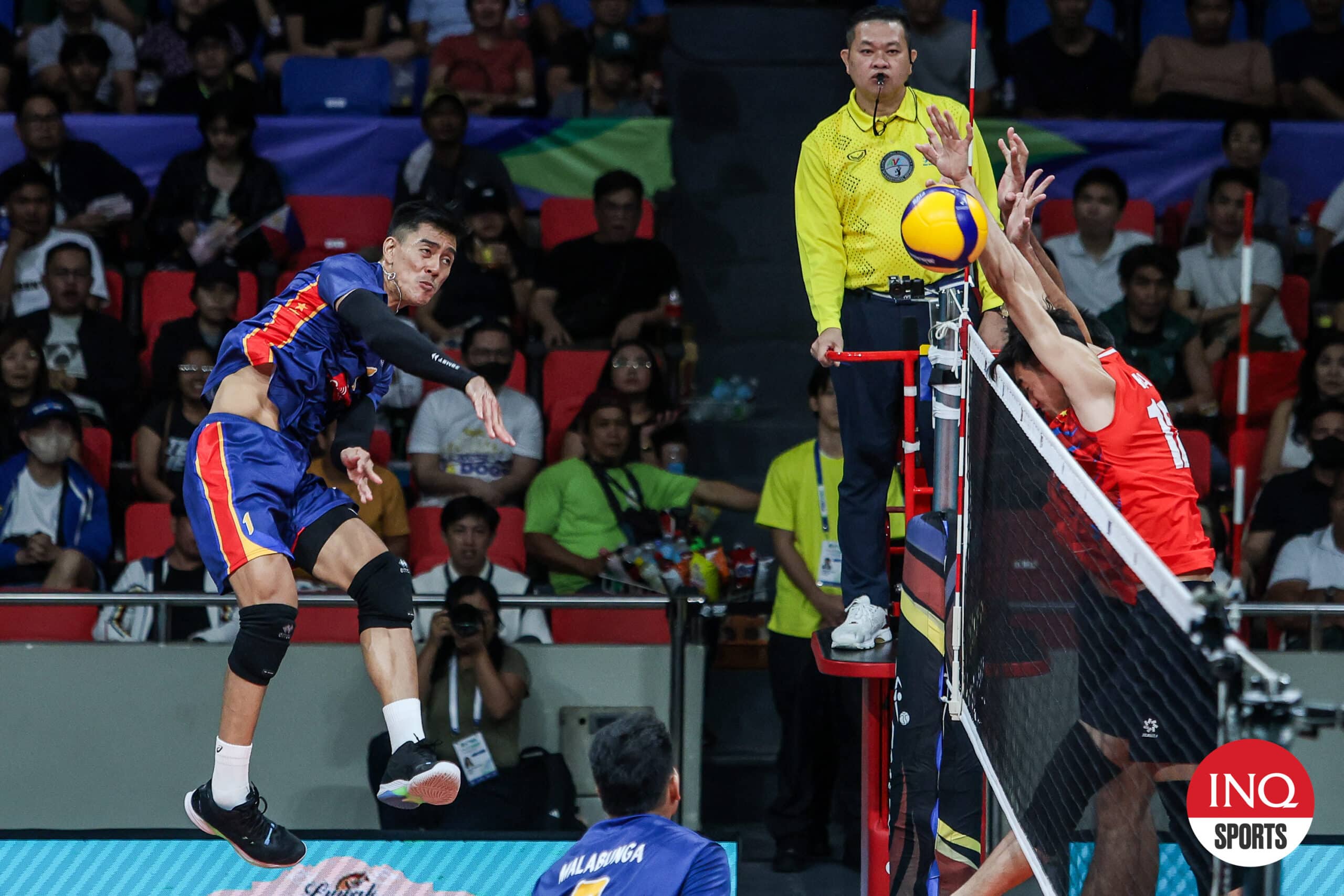 Alas Pilipinas' Bryan Bagunas rises for a hit in a game against Vietnam in the SEA VLeague for men's first leg