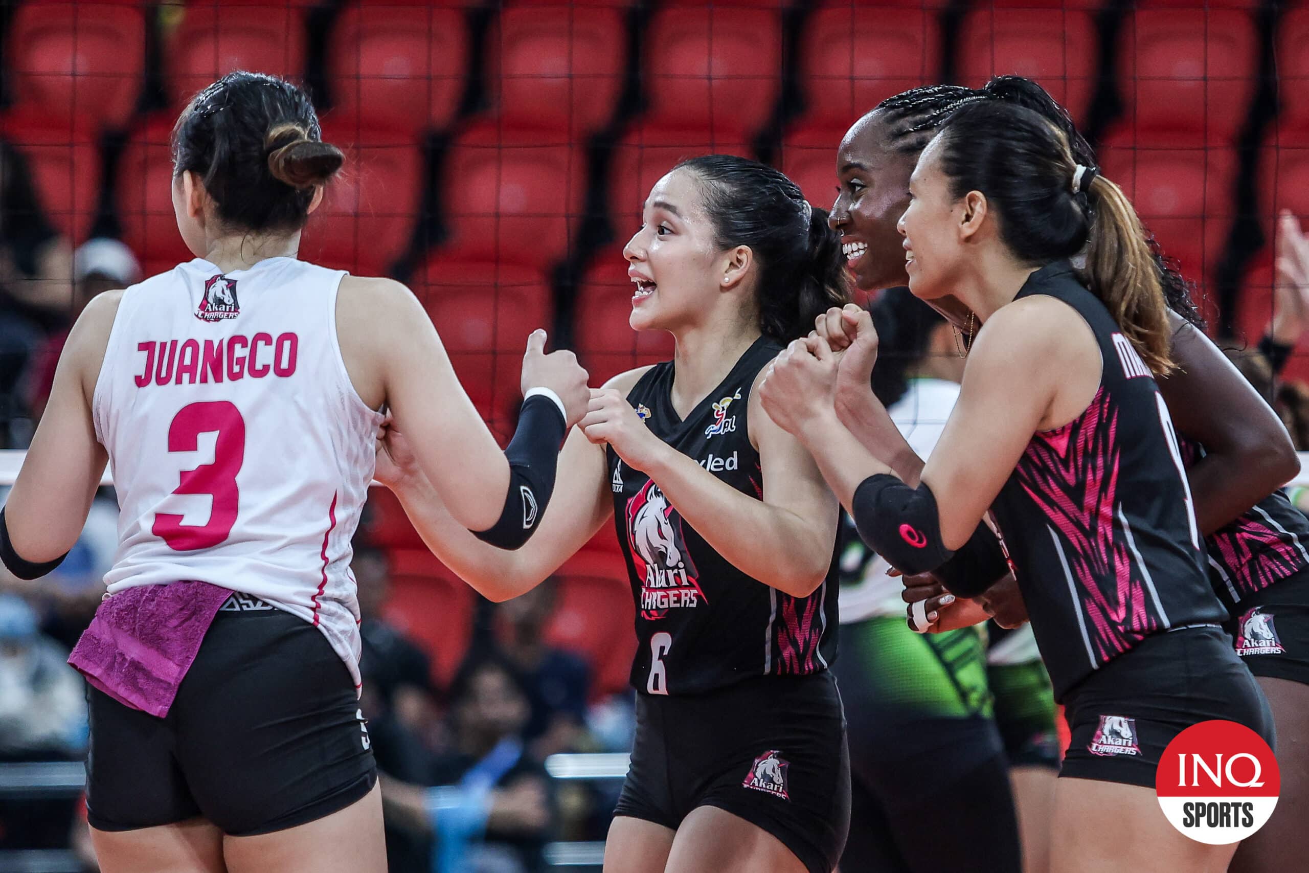 Michelle Cobb and the Akari Chargers in the PVL Reinforced Conference.