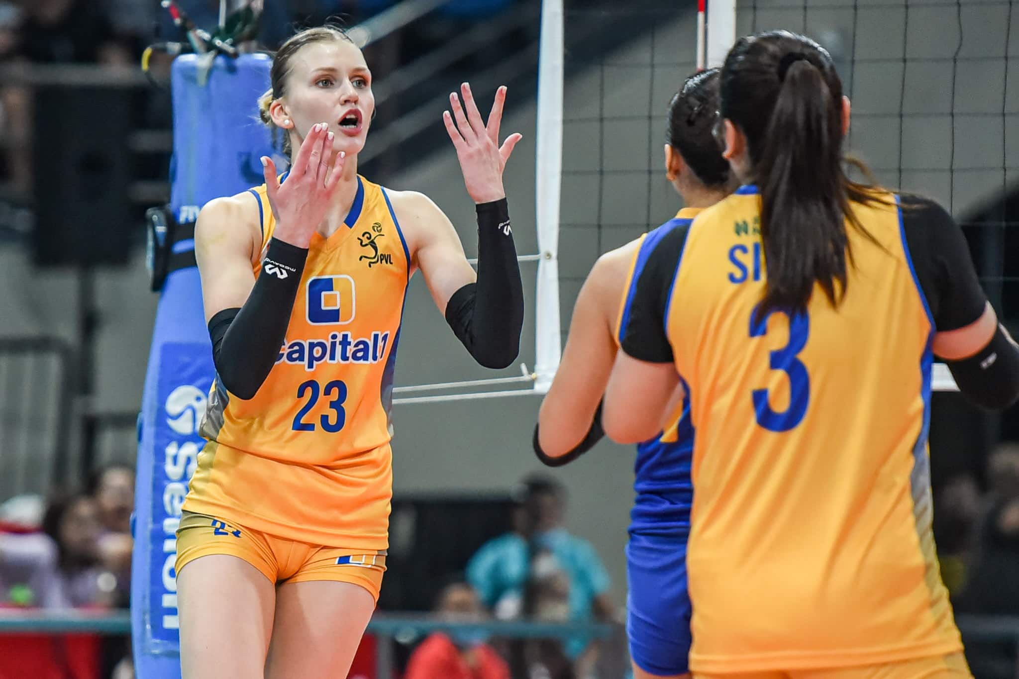 Marina Tushova and the Capital1 Spikers in the PVL Reinforced Conference. 