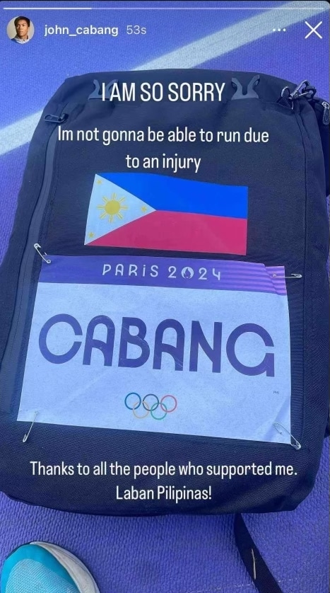 John cabang tolentino out of paris olympics