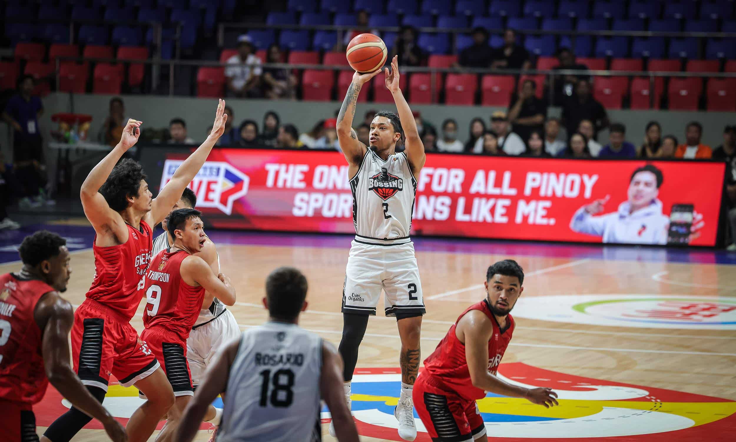 Blackwater rookie Sedrick Barefield during a PBA Governors' Cup game against GInebra Gin Kings.