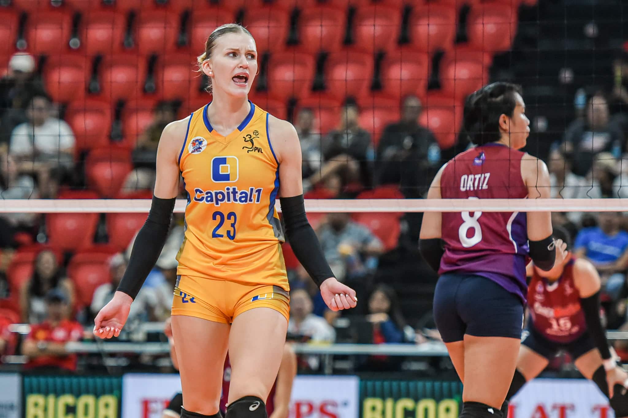 Marina Tushova and the Capital1 Spikers in the PVL Reinforced Conference.