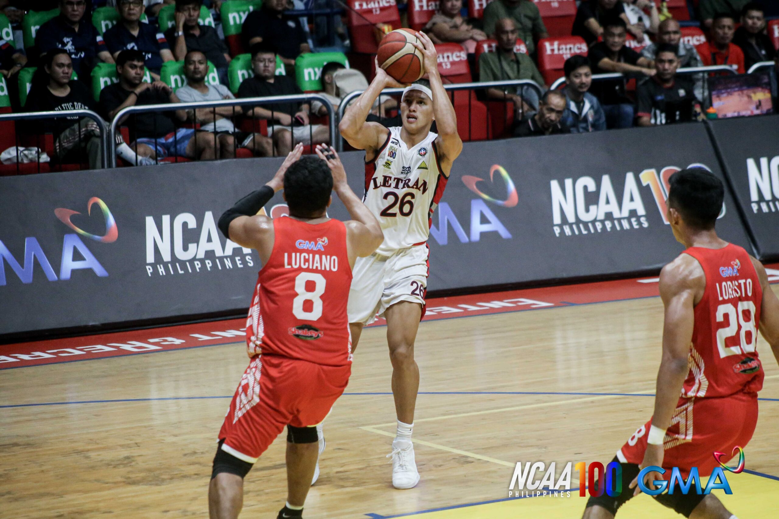 Letran's Sherick Estrada during the NCAA Season 100 men's basketball tournament