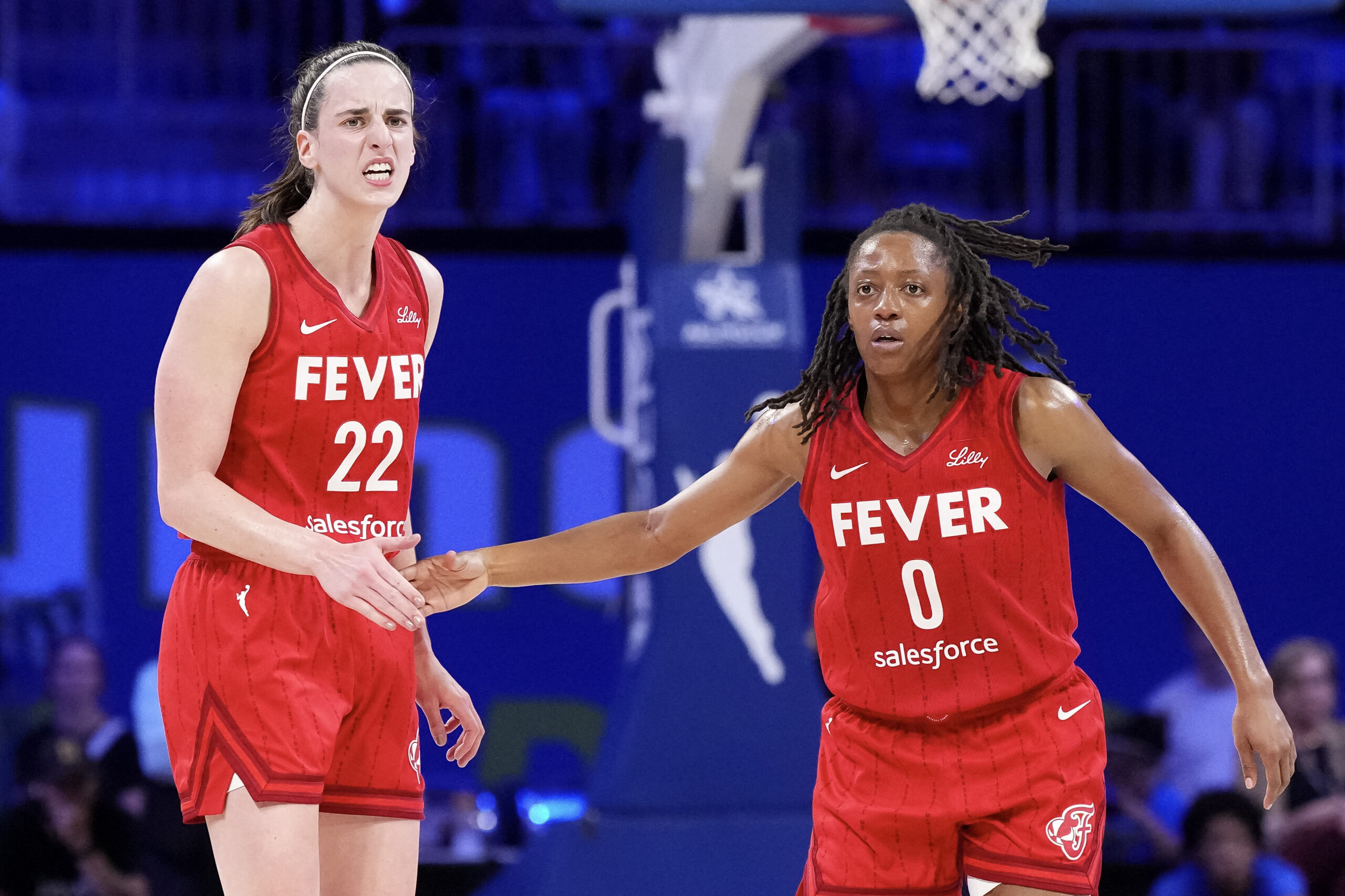 Kelsey Mitchell Caitlin Clark Indiana Fever v Dallas Wings WNBA