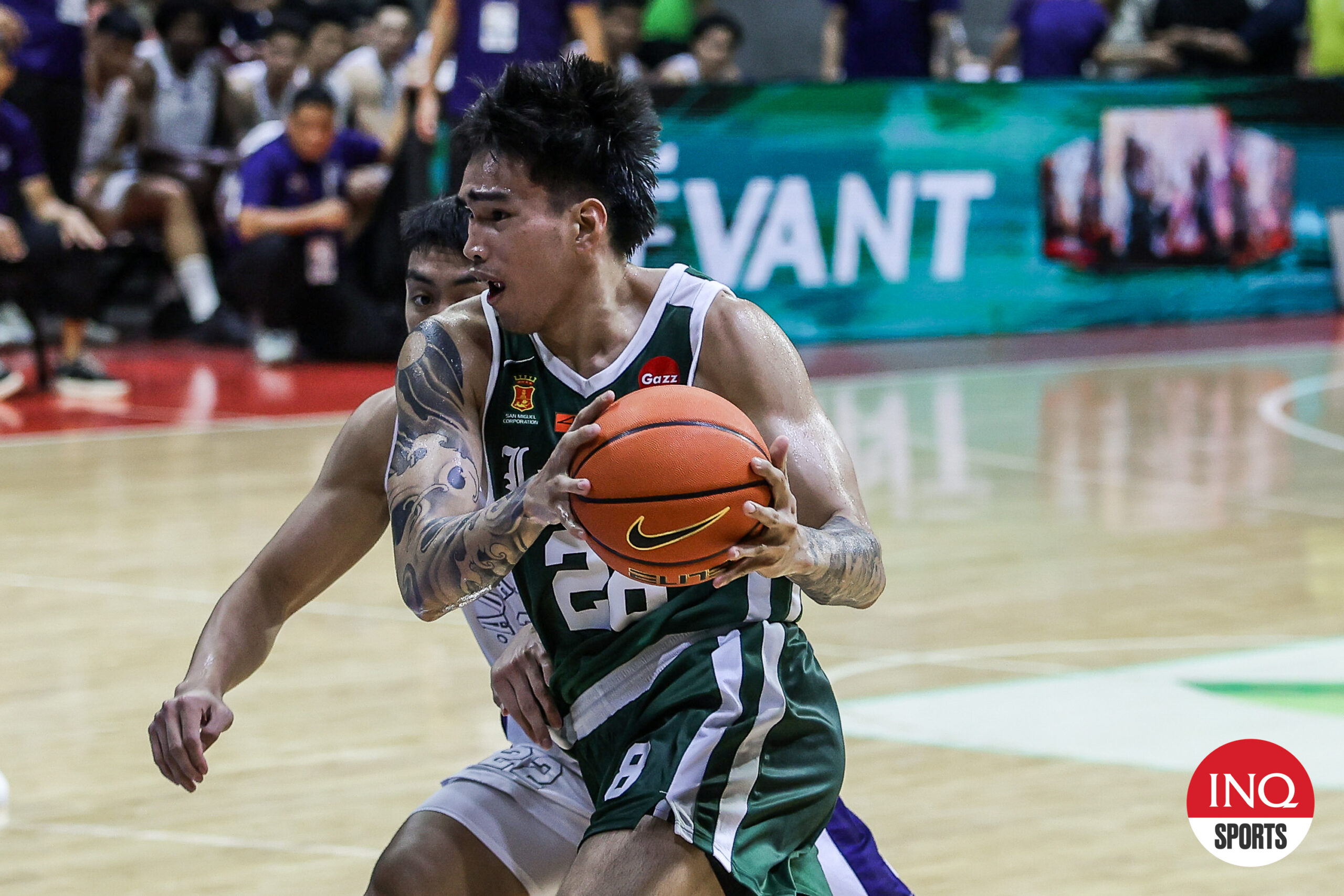 La Salle Green Archers' Kevin Quiambao during a UAAP Season 87 men's basketball game against Adamson.