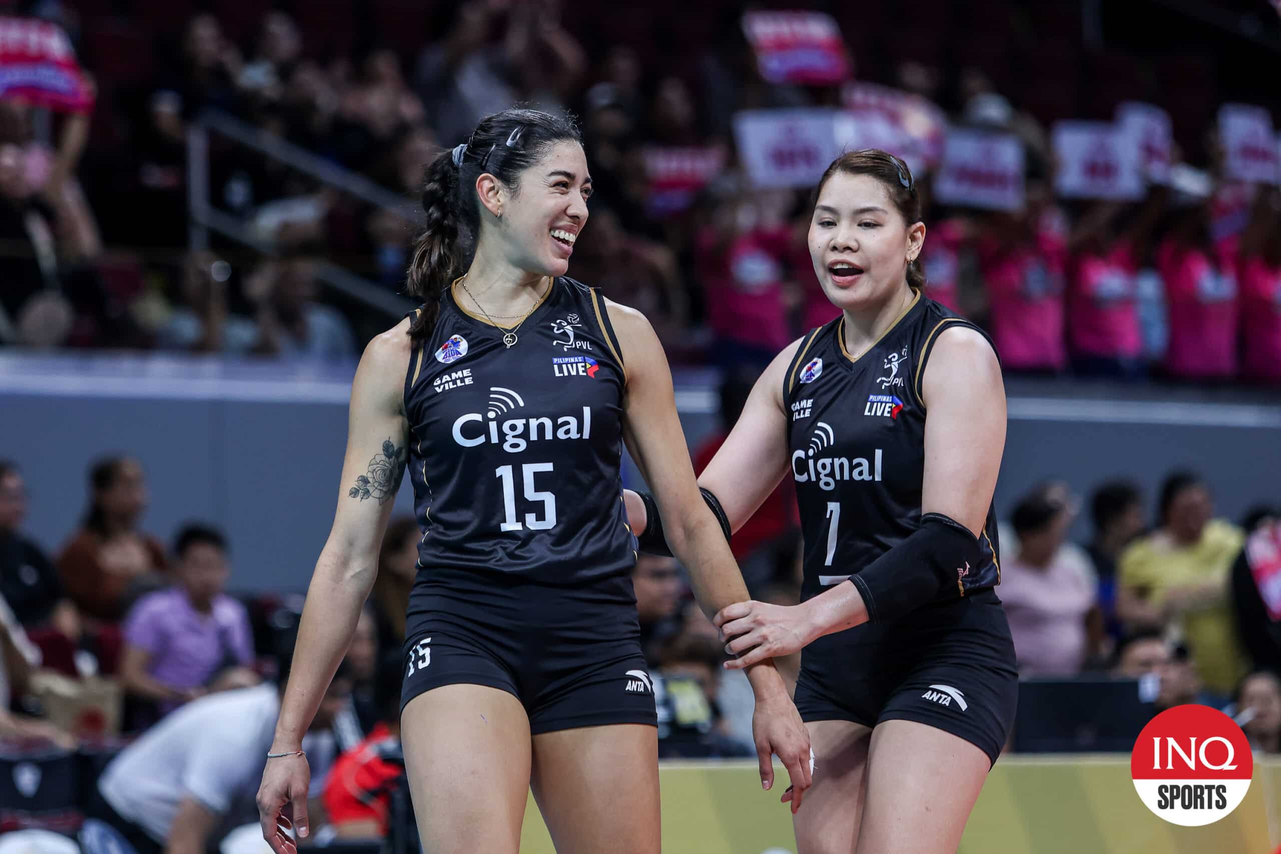 Cignal HD Spikers' MJ Perez and Ces Molina