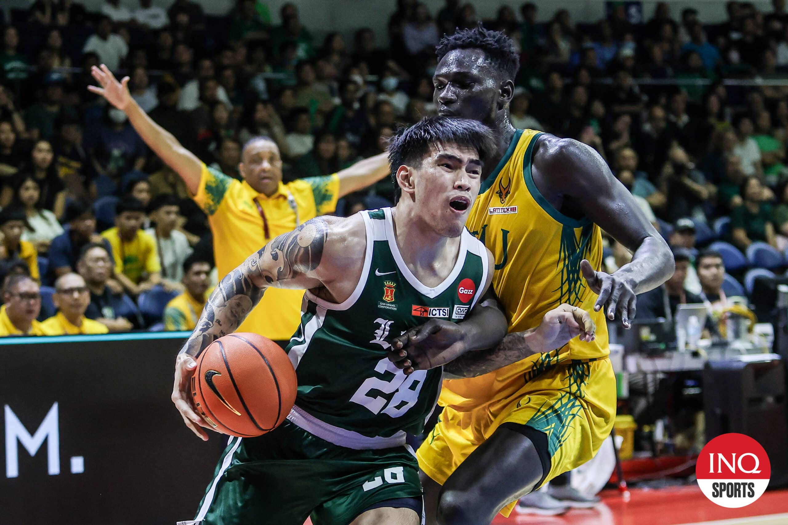 Bintang La Salle Green Archers Kevin Quiambao selama turnamen bola basket putra UAAP Musim 87.