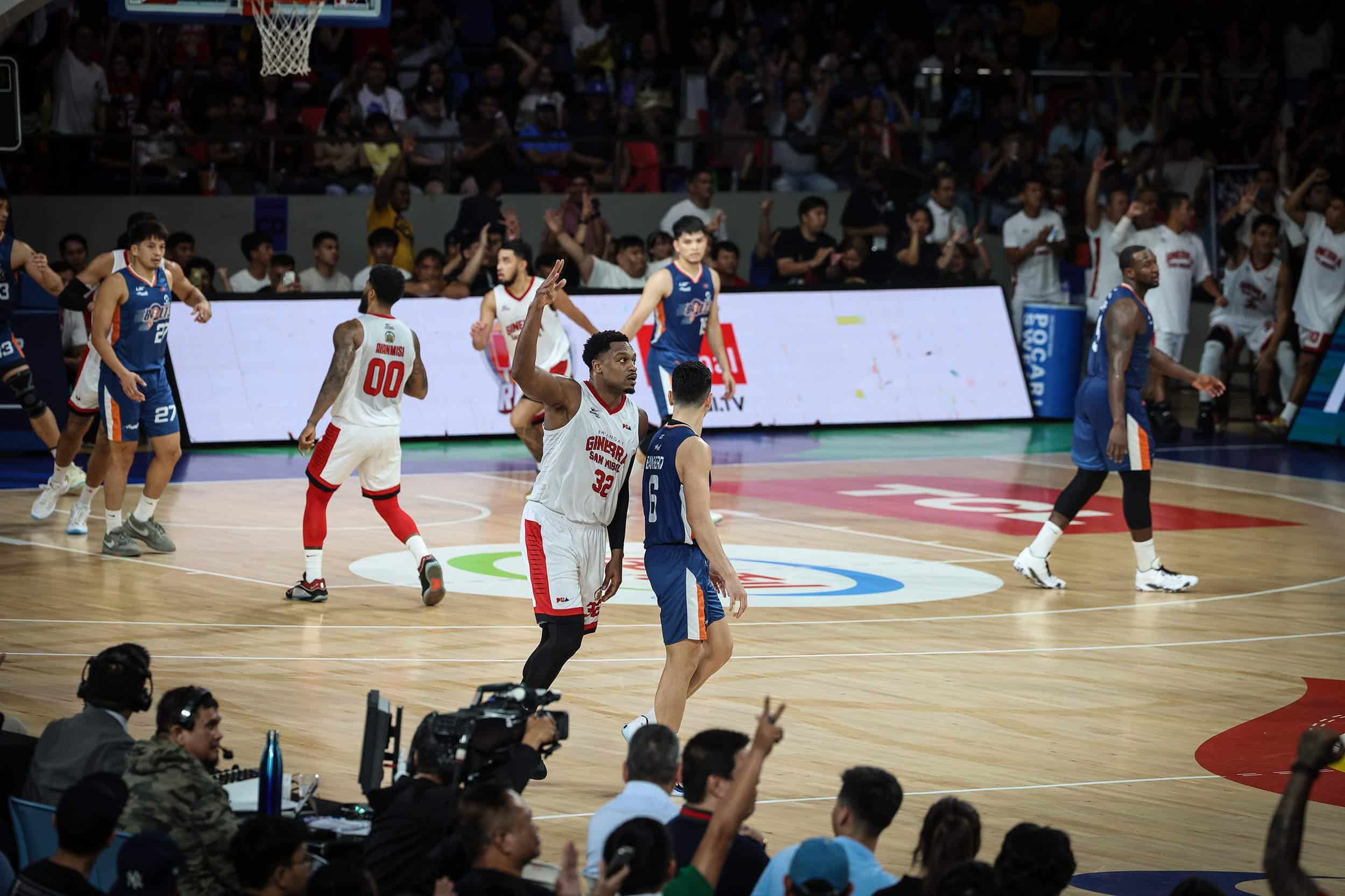 justin brownlee Ginebra sweeps meralco PBA governors' cup quarterfinals