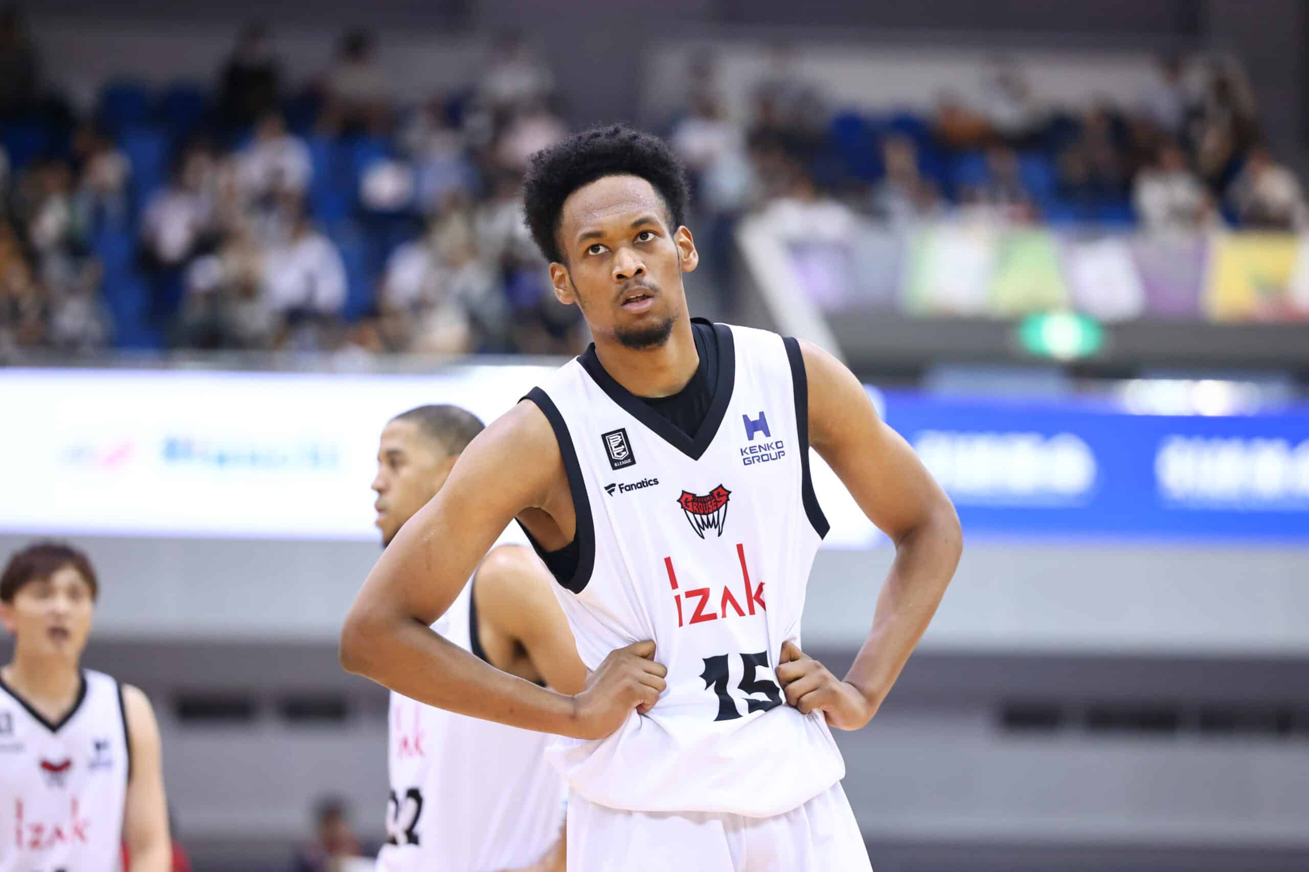 Filipino center AJ Edu during his stint with Toyama Grouses in the Japan B.League. He will now suit up for Nagasaki Velca