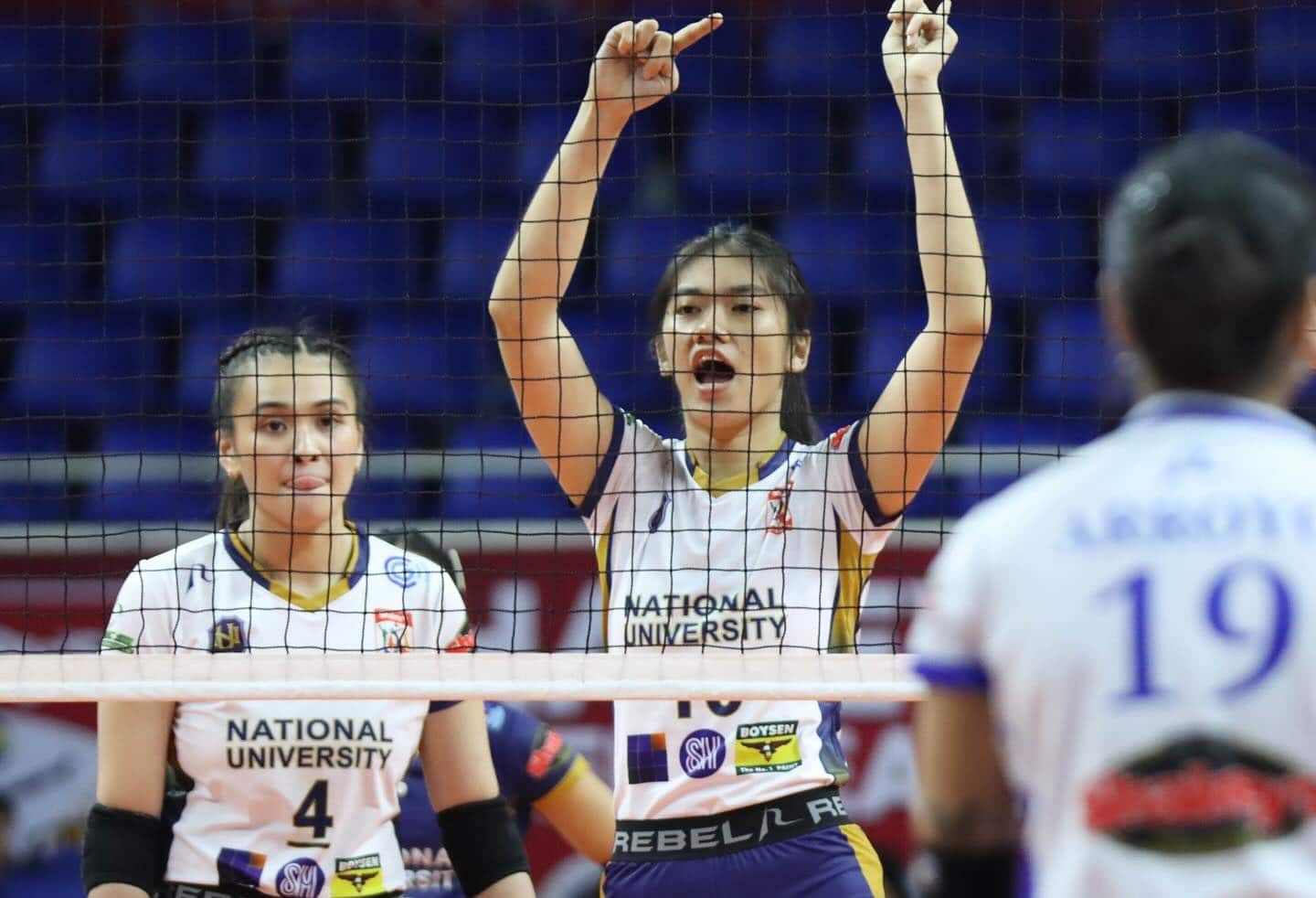 NU Lady Bulldogs during a 2024 Shakey’s Super League (SSL) Collegiate Pre-season Championship game