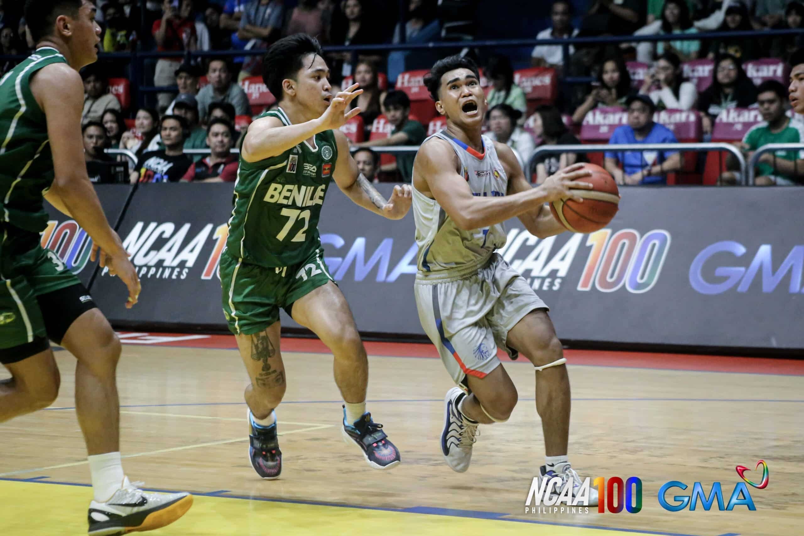 Arellano's Jaedan Ongotan during an NCAA Season 100 men's basketball game. –NCAA Photo