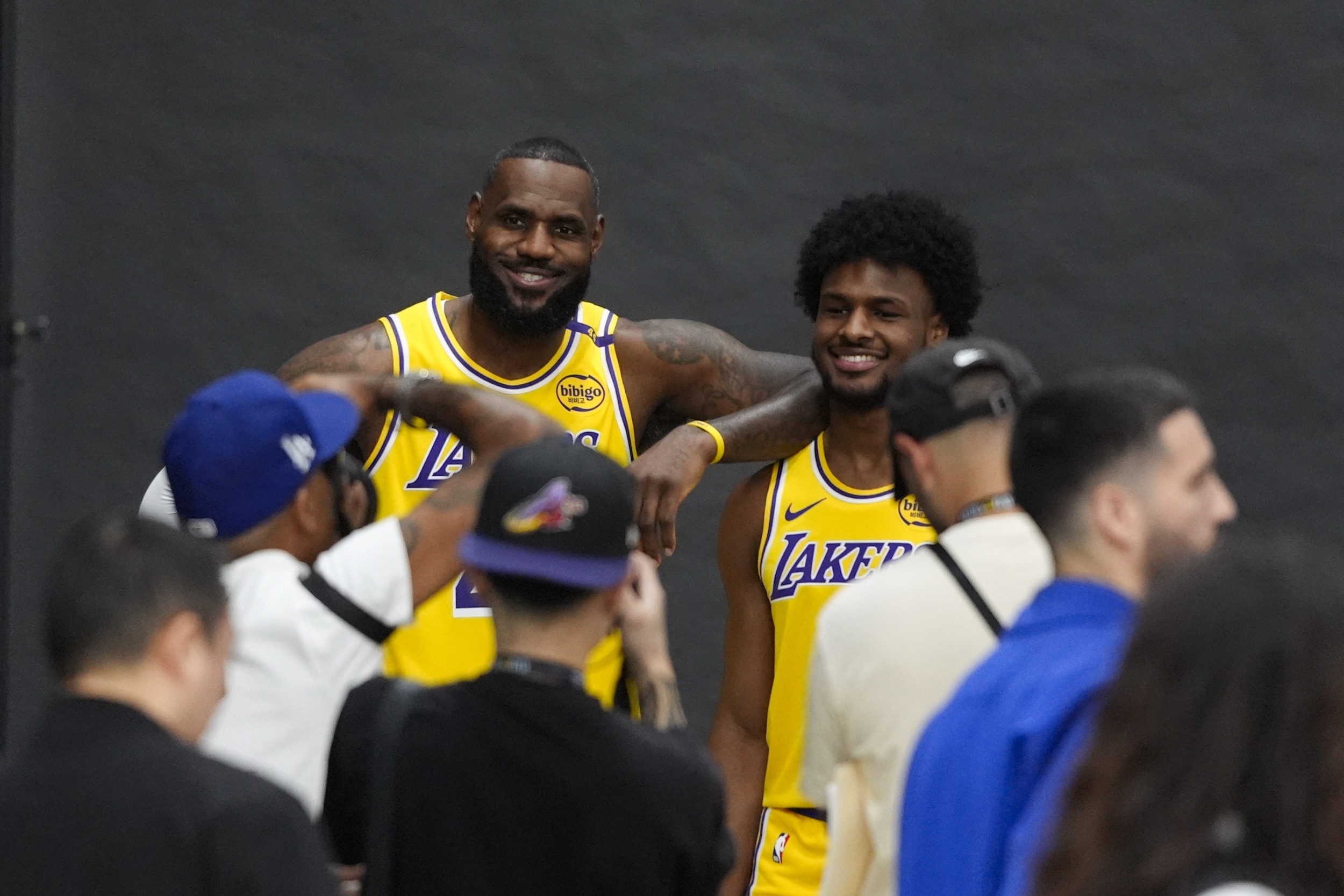 LeBron James Bronny James Lakers Media Day NBA