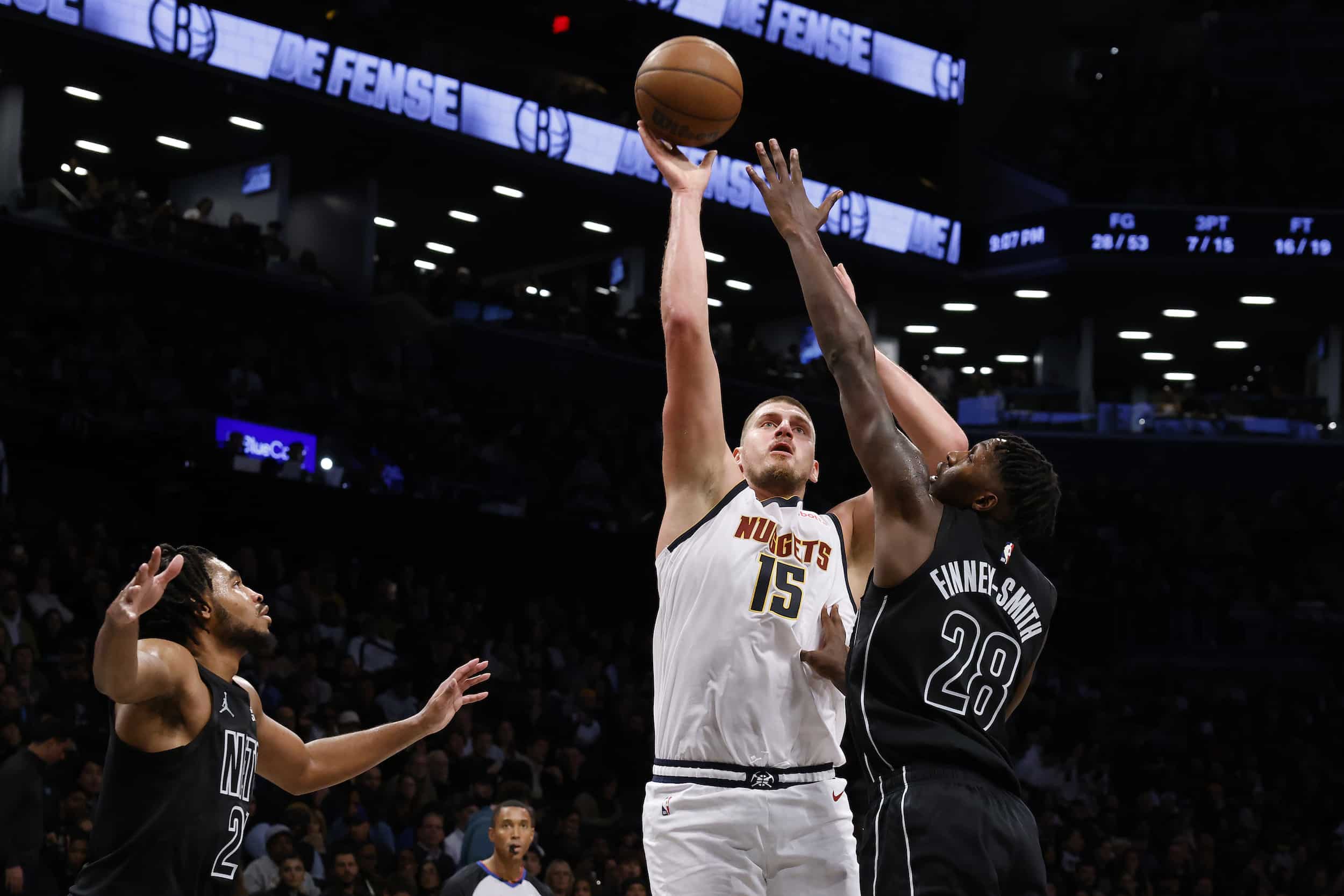 Nikola Jokic Nuggets beat Nets NBA