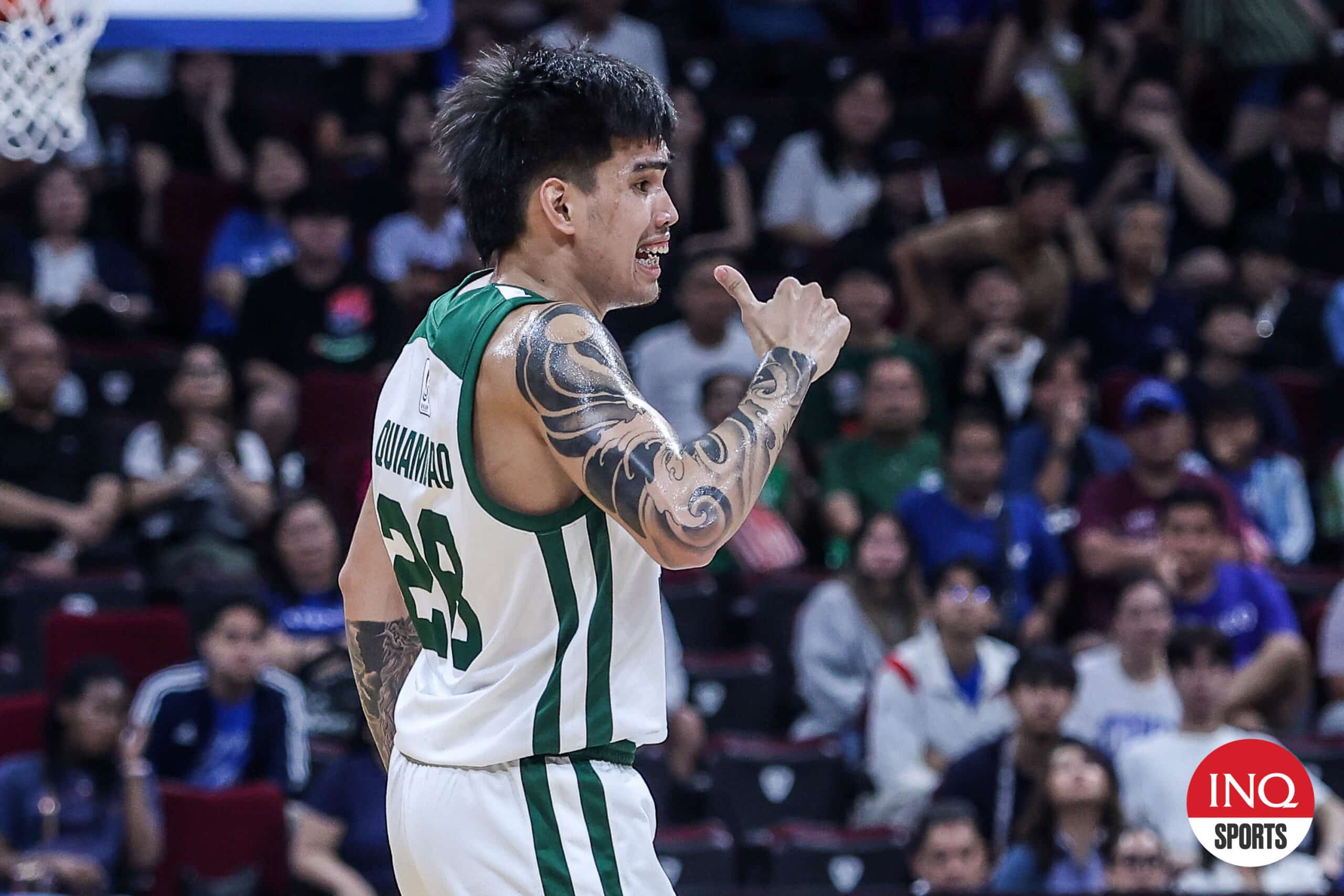 La Salle's Kevin Quiambao during a game against Ateneo in UAAP Season 87. 