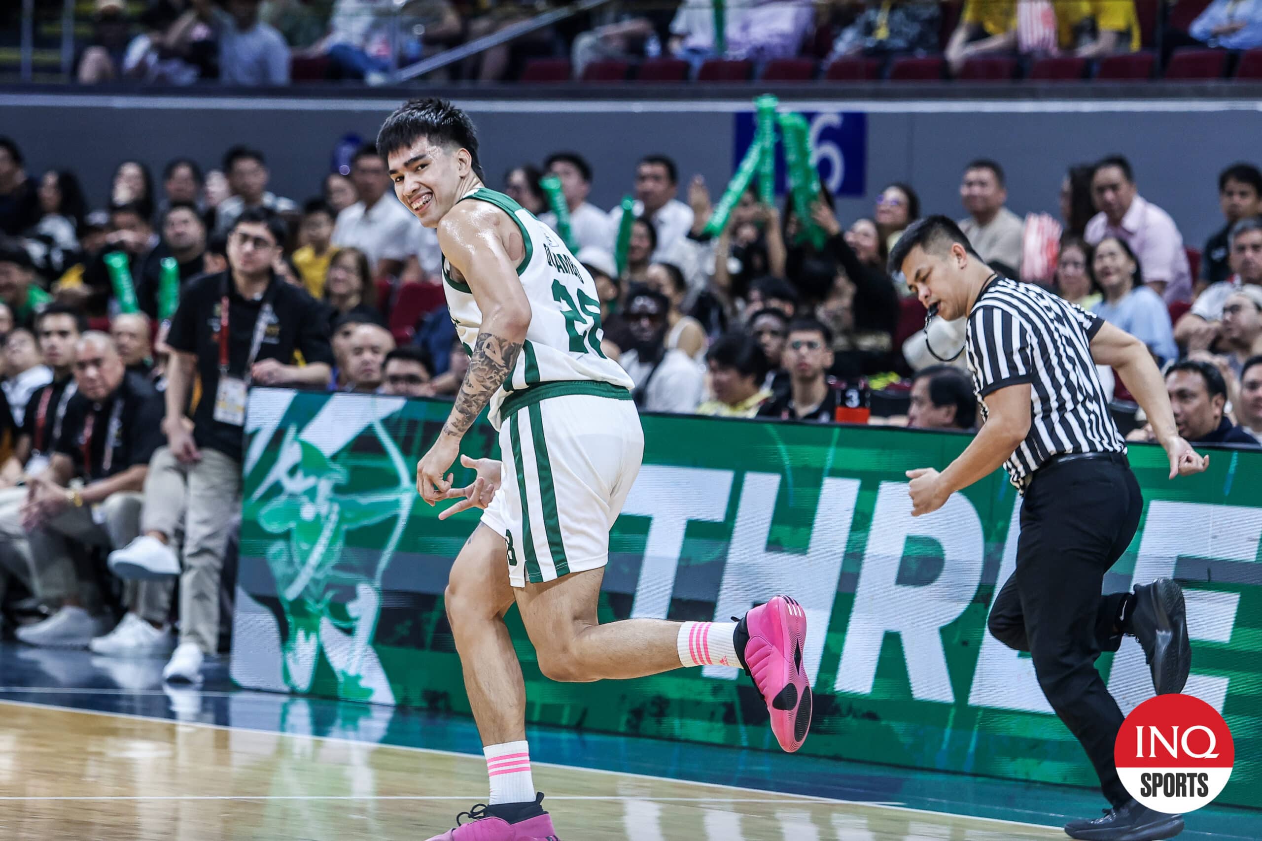 La Salle Green Archers' star Kevin Quiambao during a UAAP Season 87 men's basketball game against UST Growling Tigers.