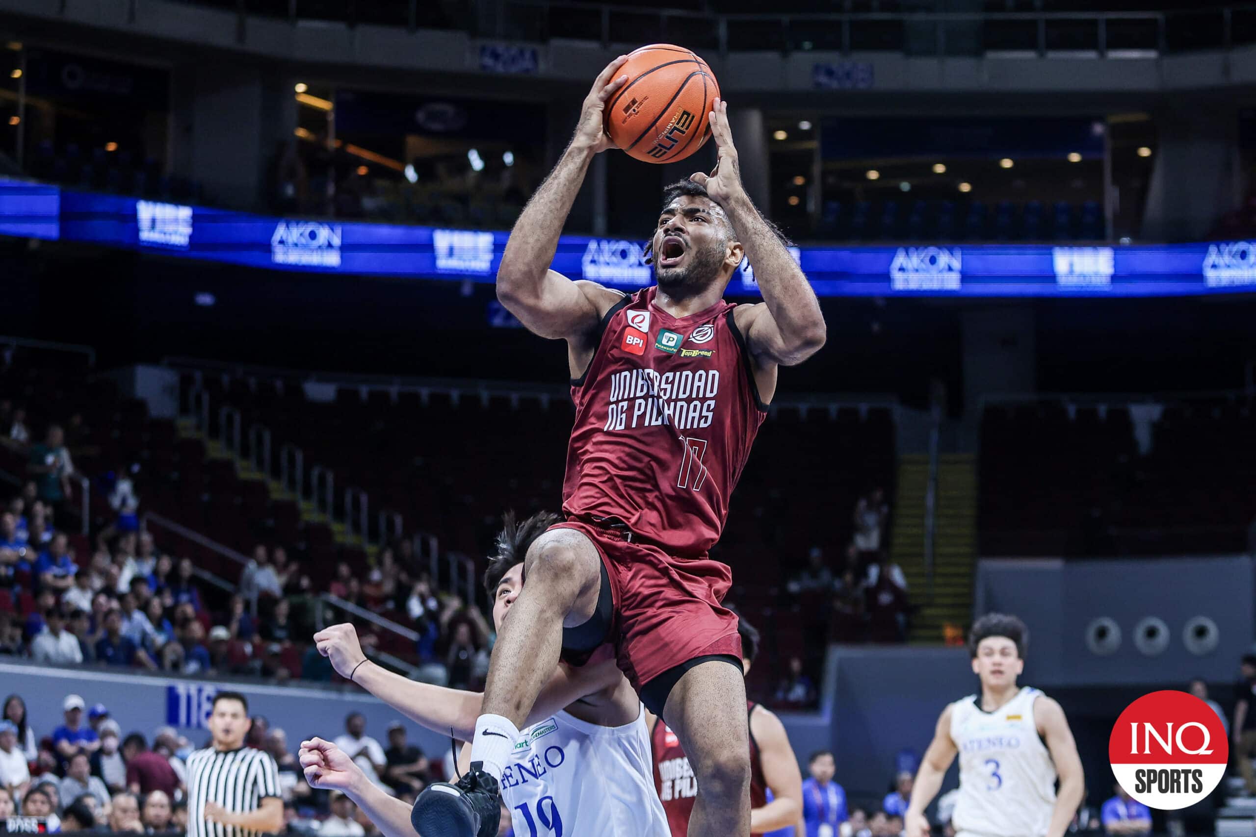 UP Fighting Maroons' Francis Lopez during a UAAP Season 87 men's basketball game against Ateneo Blue Eagles