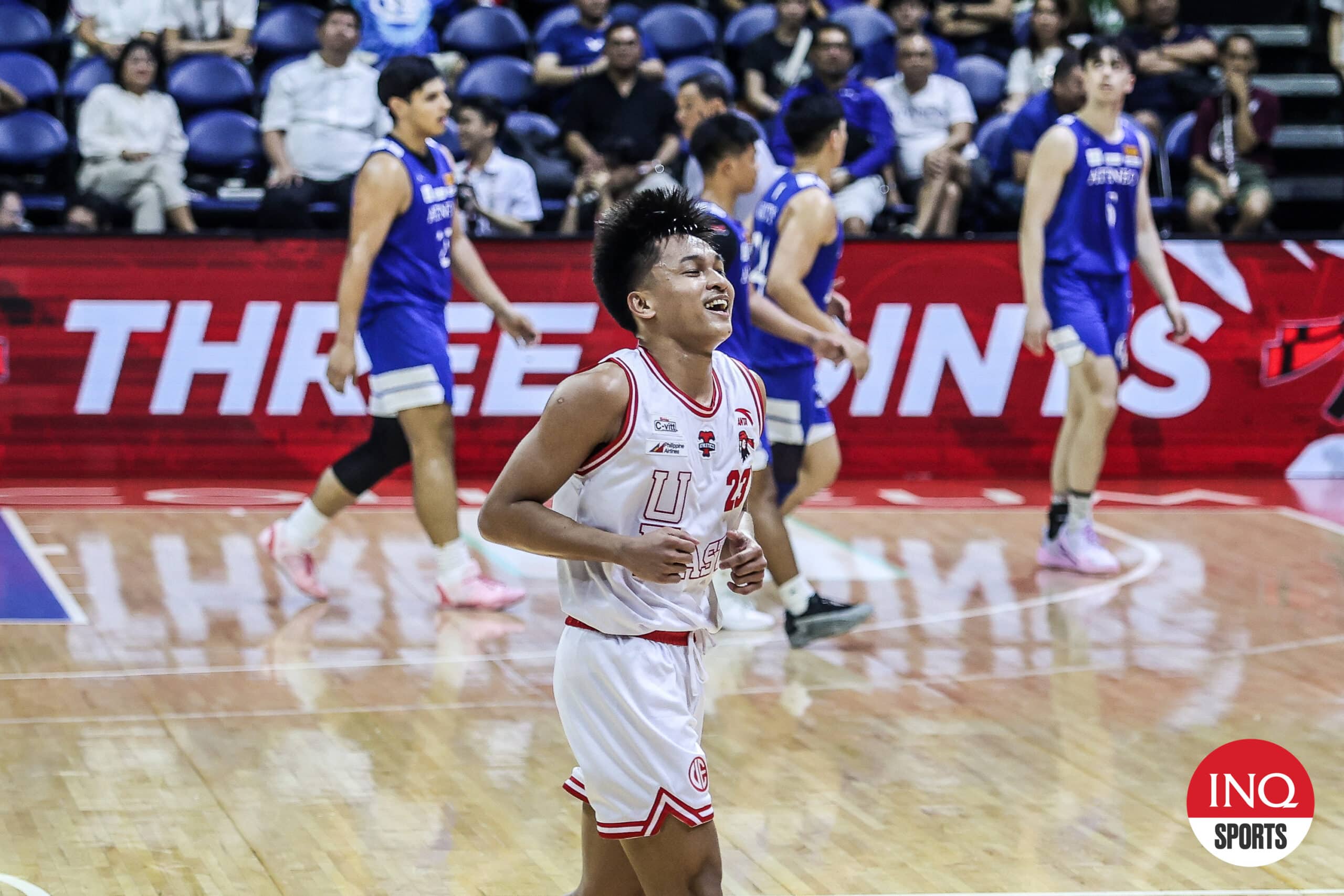 UE Red Warriors' Rainer Maga during a game against Ateneo Blue Eagles in the UAAP Season 87 men's basketball tournament