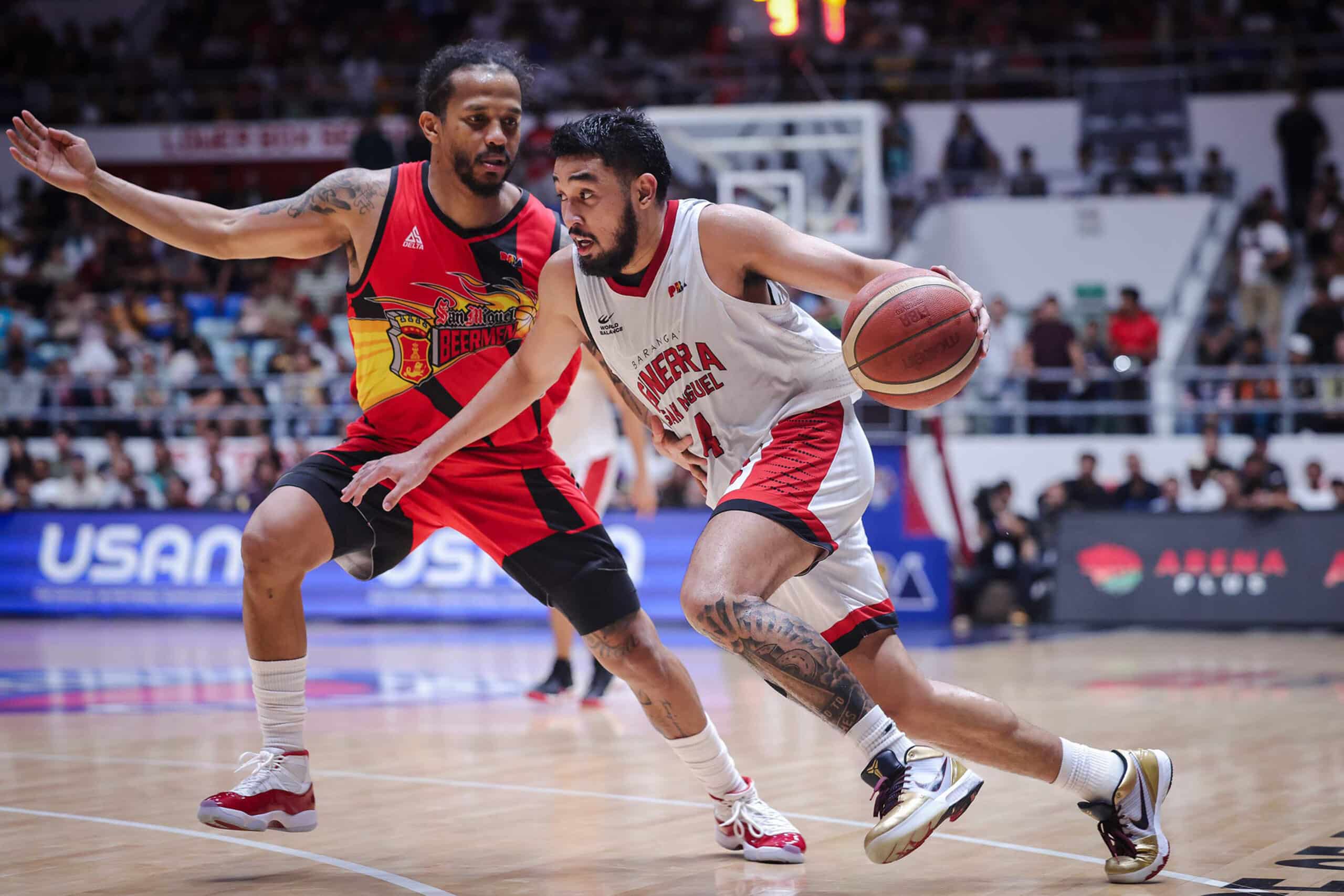 Barangay Ginebra Gin Kings rookie guard RJ Abarrientos during the PBA Governors' Cup semifinals Game 5 against San Miguel Beermen.