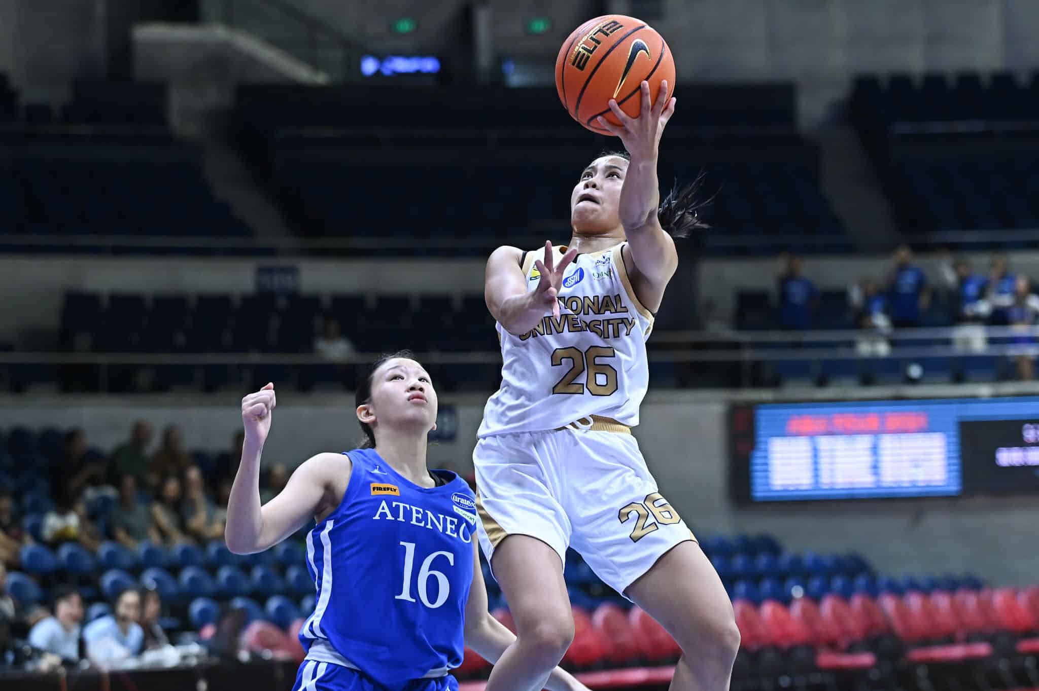 NU Lady Bulldogs rookie Cielo Pagdulagan during a UAAP Season 87 women's basketball tournament game.