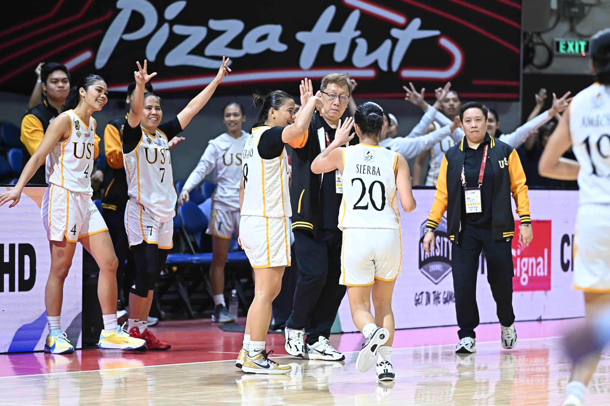 UST Growling TIgresses in the  UAAP Season 87 women's basketball tournament game