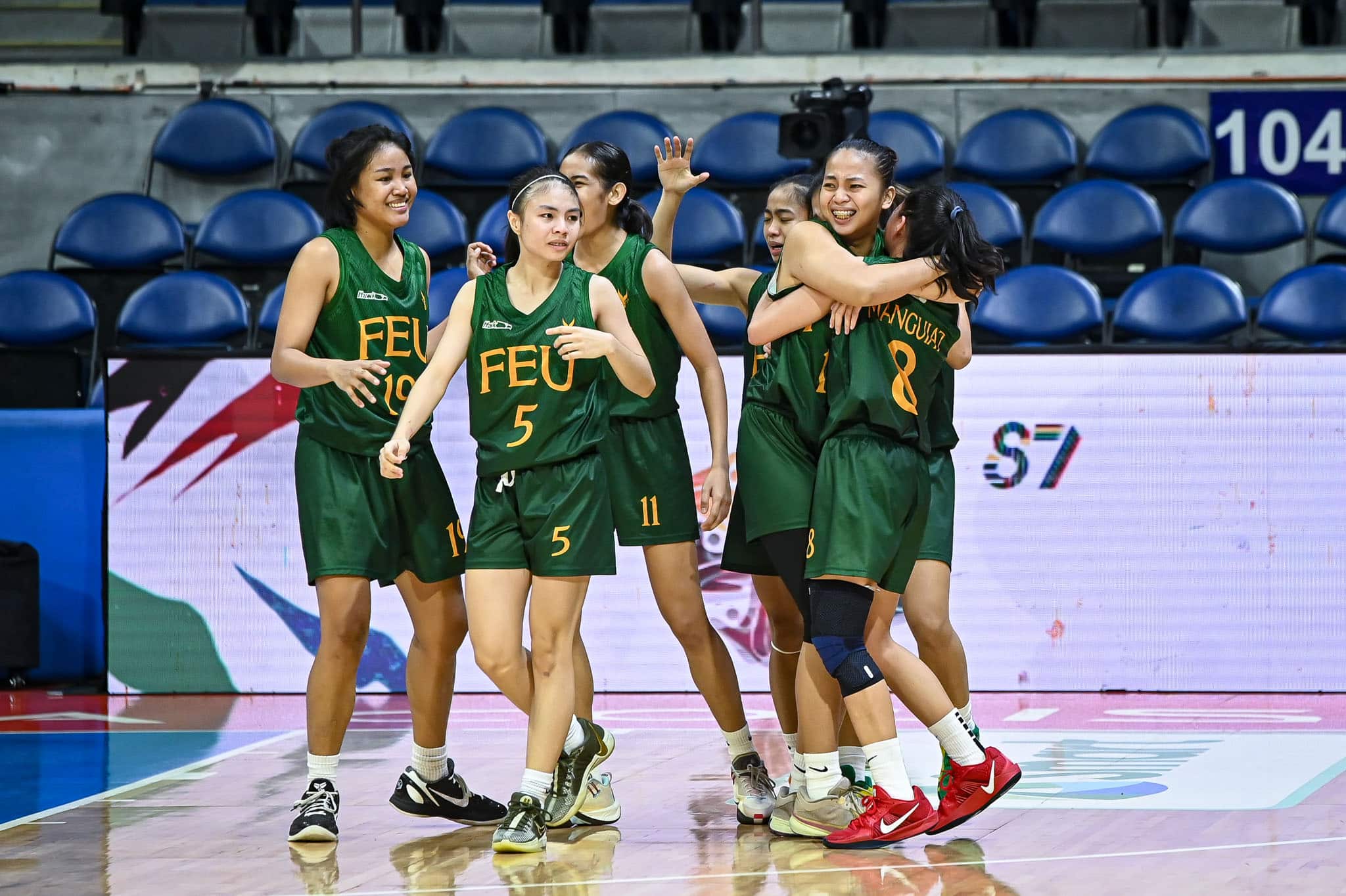 FEU Lady Tamaraws during a UAAP Season 87 women's basketball gam