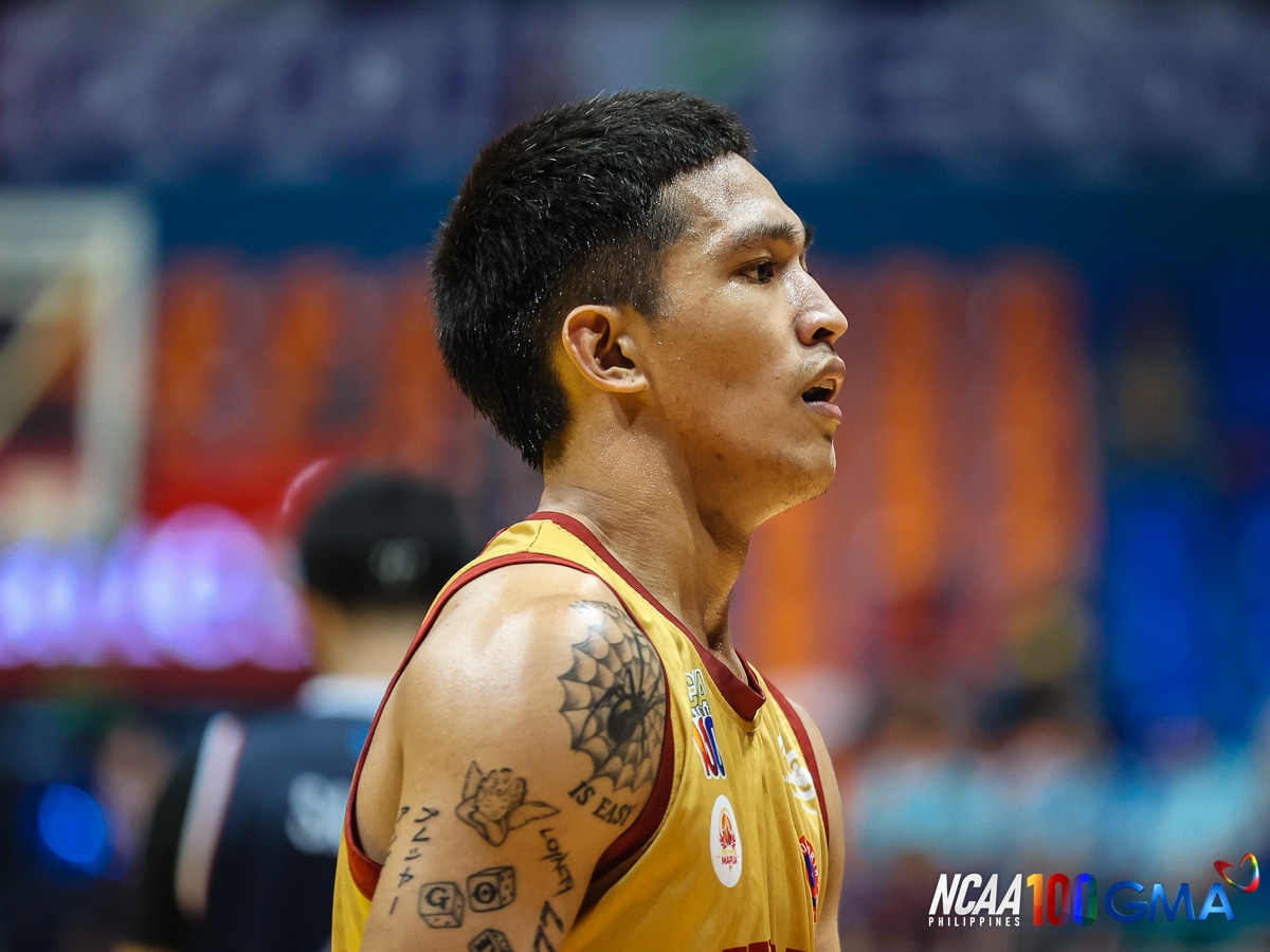 Mapua Cardinals rookie Chris Hubilla during a NCAA Season 100 men’s basketball game against Letran Knights.