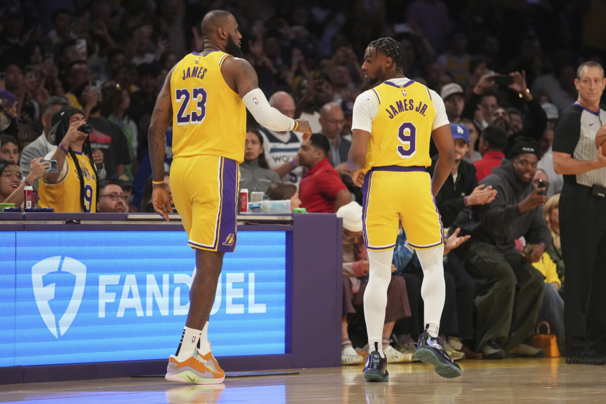 NBA LeBron, Bronny James make history in Lakers' opener