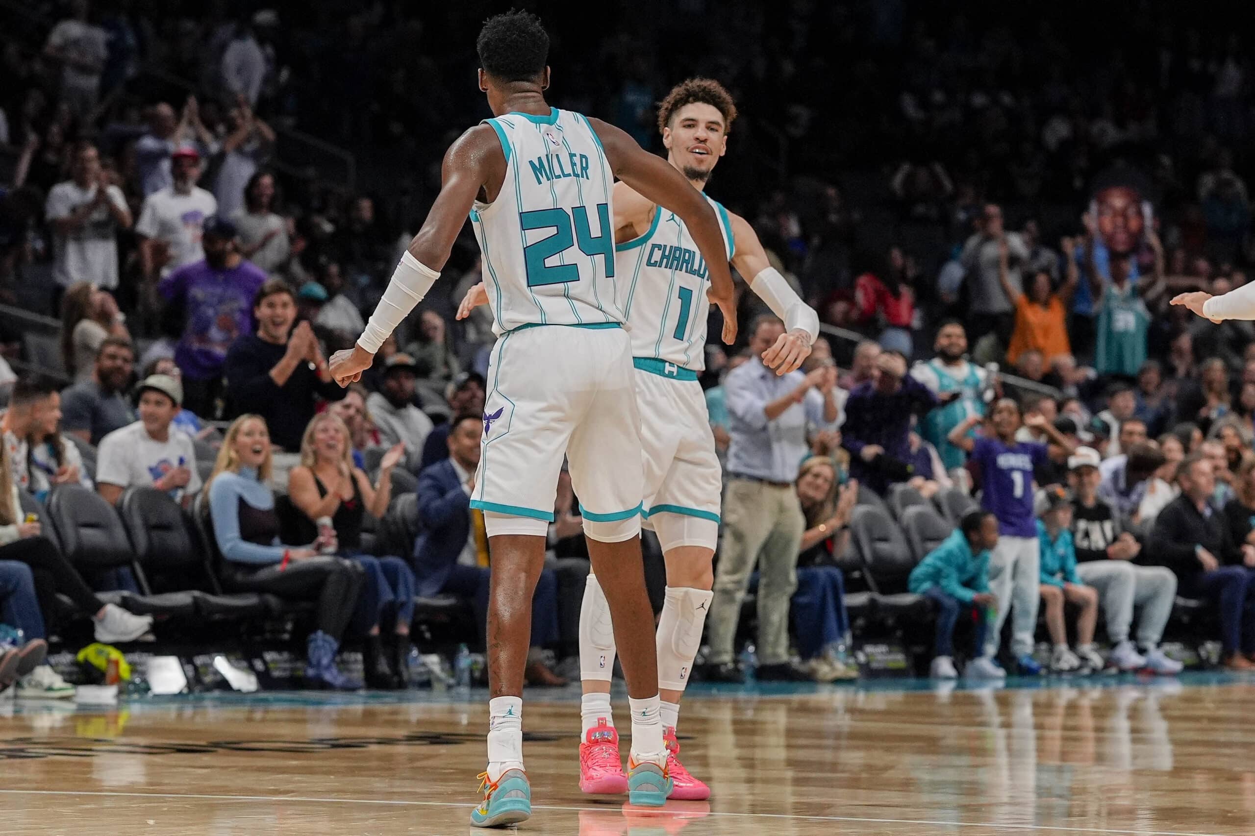 Charlotte Hornets forward Brandon Miller LaMelo Ball NBA