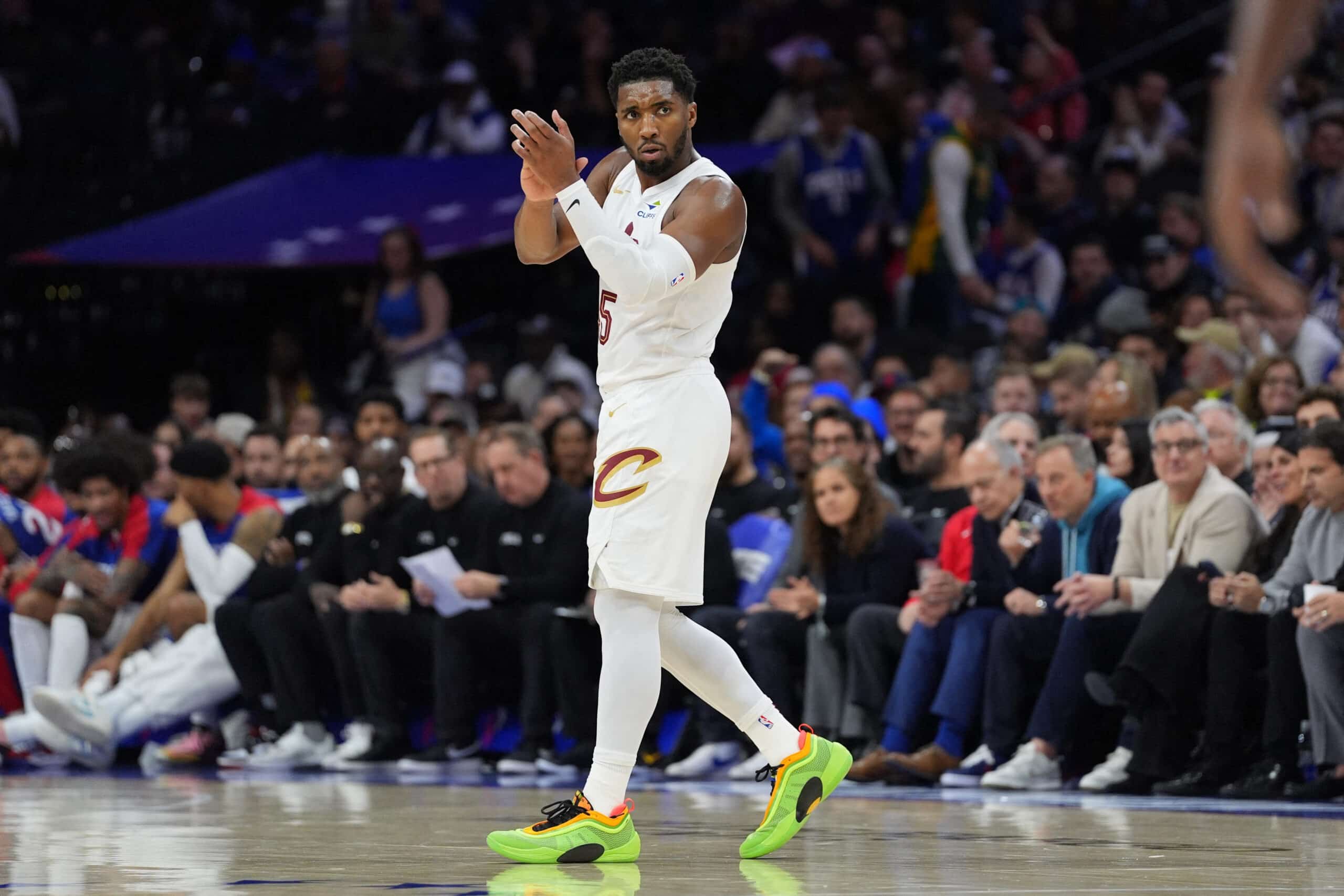 Cleveland Cavaliers guard Donovan Mitchell NBA 76ers