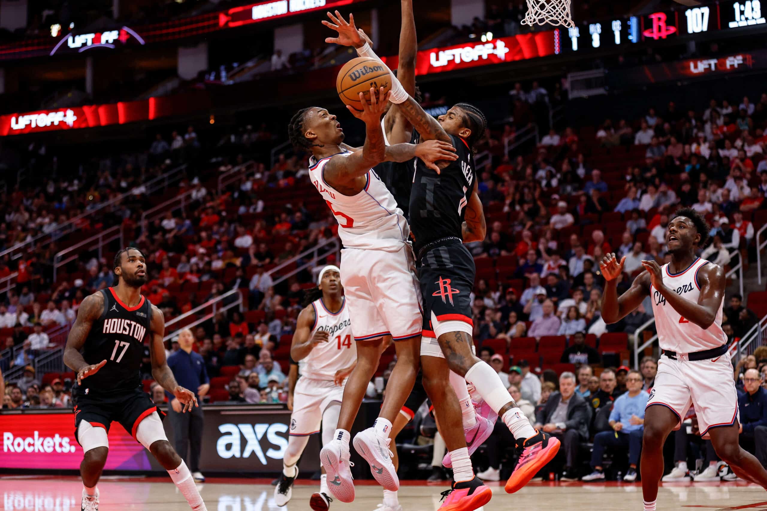 Houston Rockets' Jalen Green NBA Los Angeles Clippers