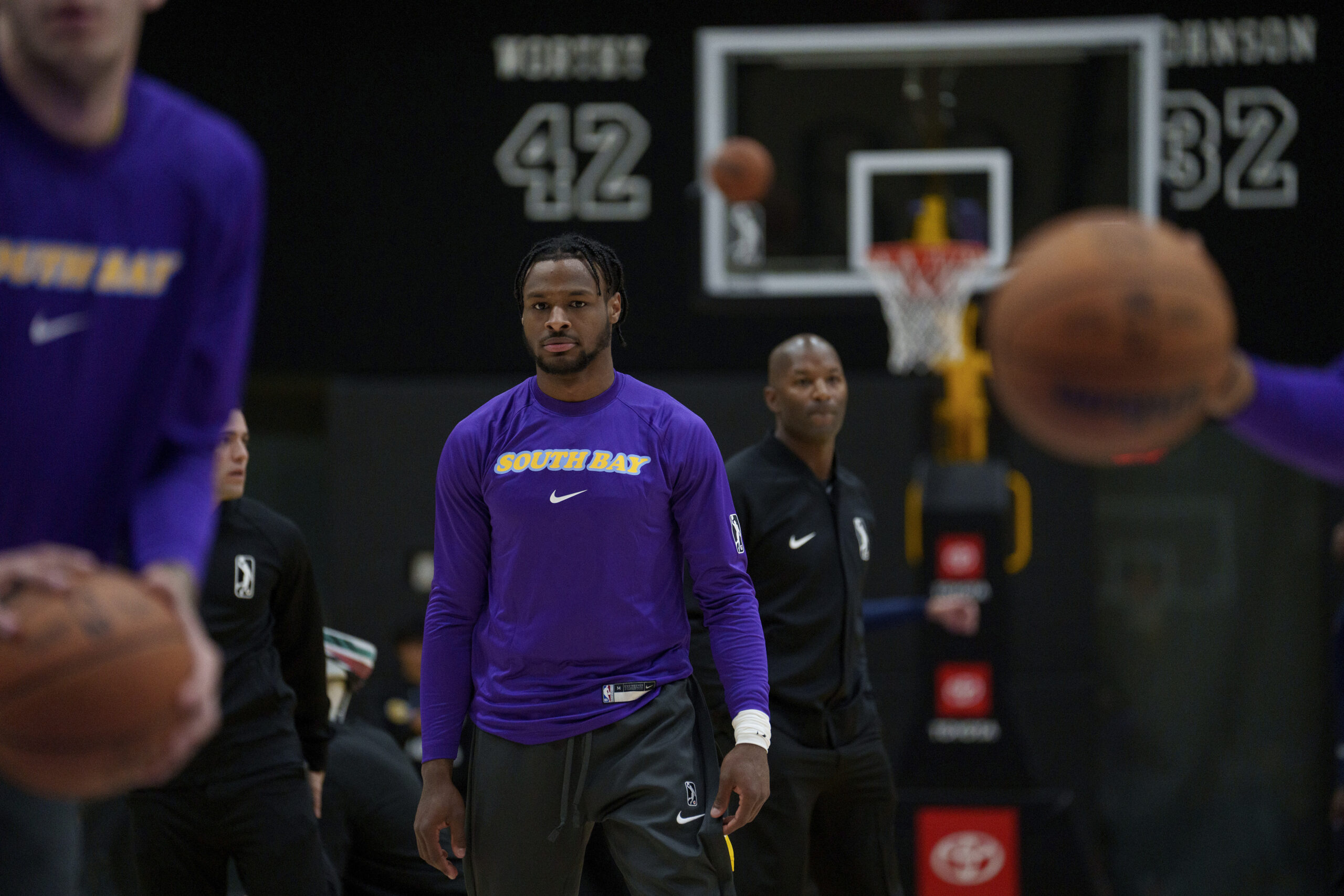 South Bay Lakers guard Bronny James NBA G League