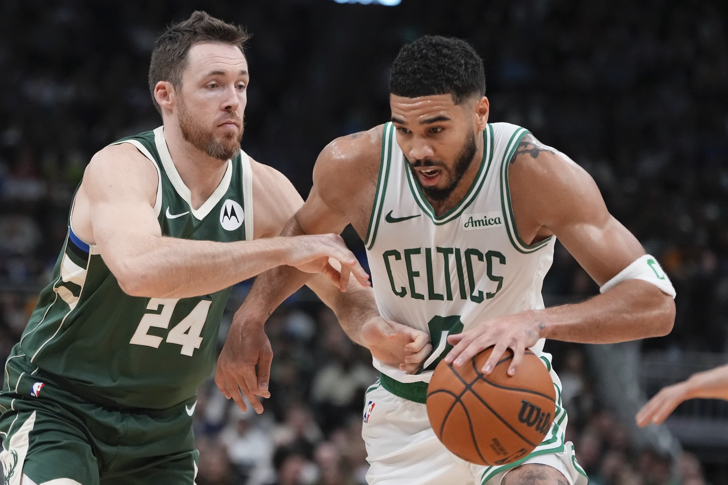 Jayson Tatum Celtics beat Bucks NBA