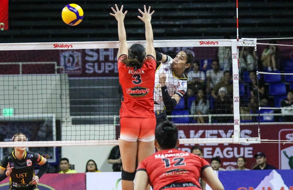 UST Golden Tigresses' Angge Poyos during during the 2024 Shakey’s Super League Collegiate Pre-season Championship.