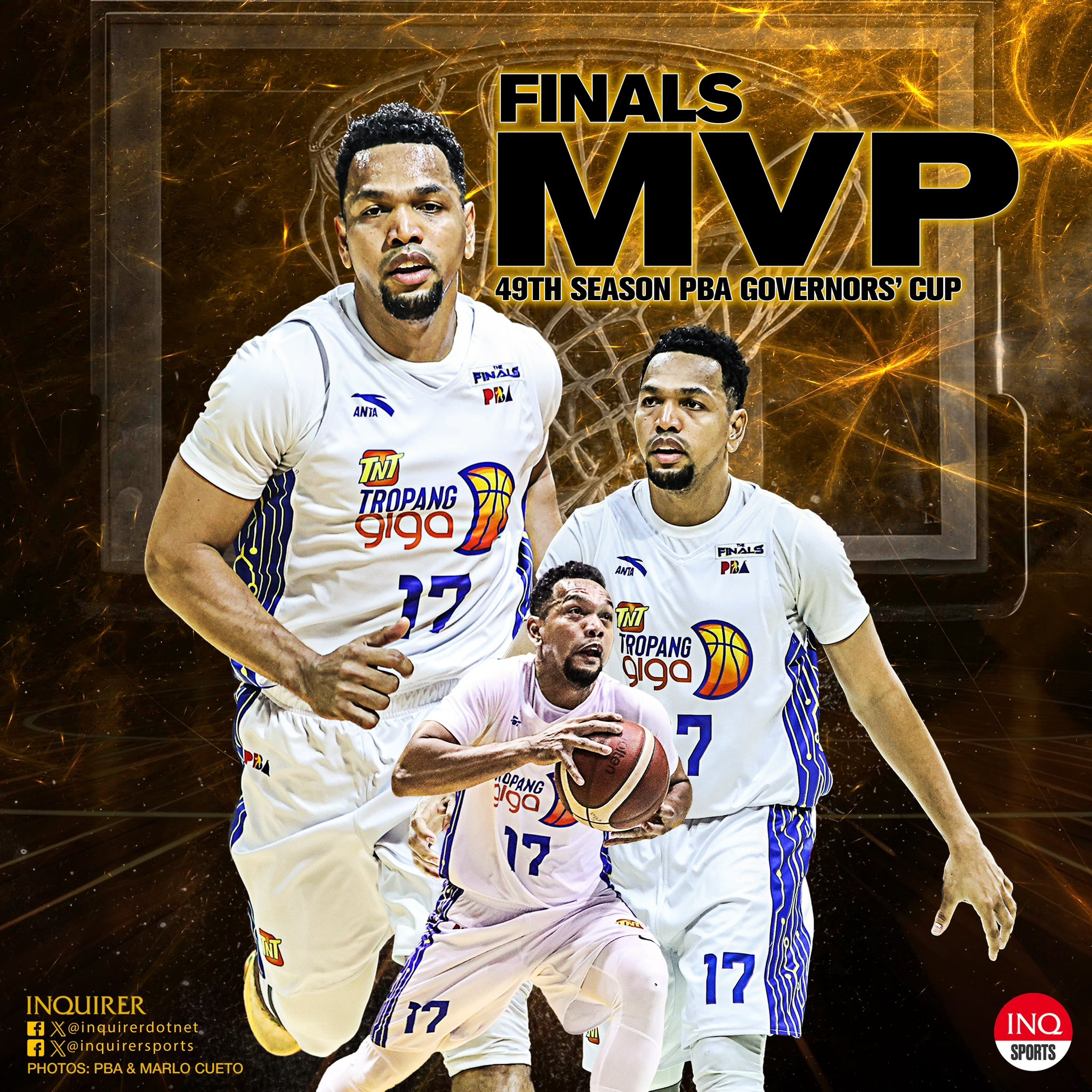 Jayson Castro, at 38, is named the PBA Finals MVP after his consistent play for TNT in the finals.