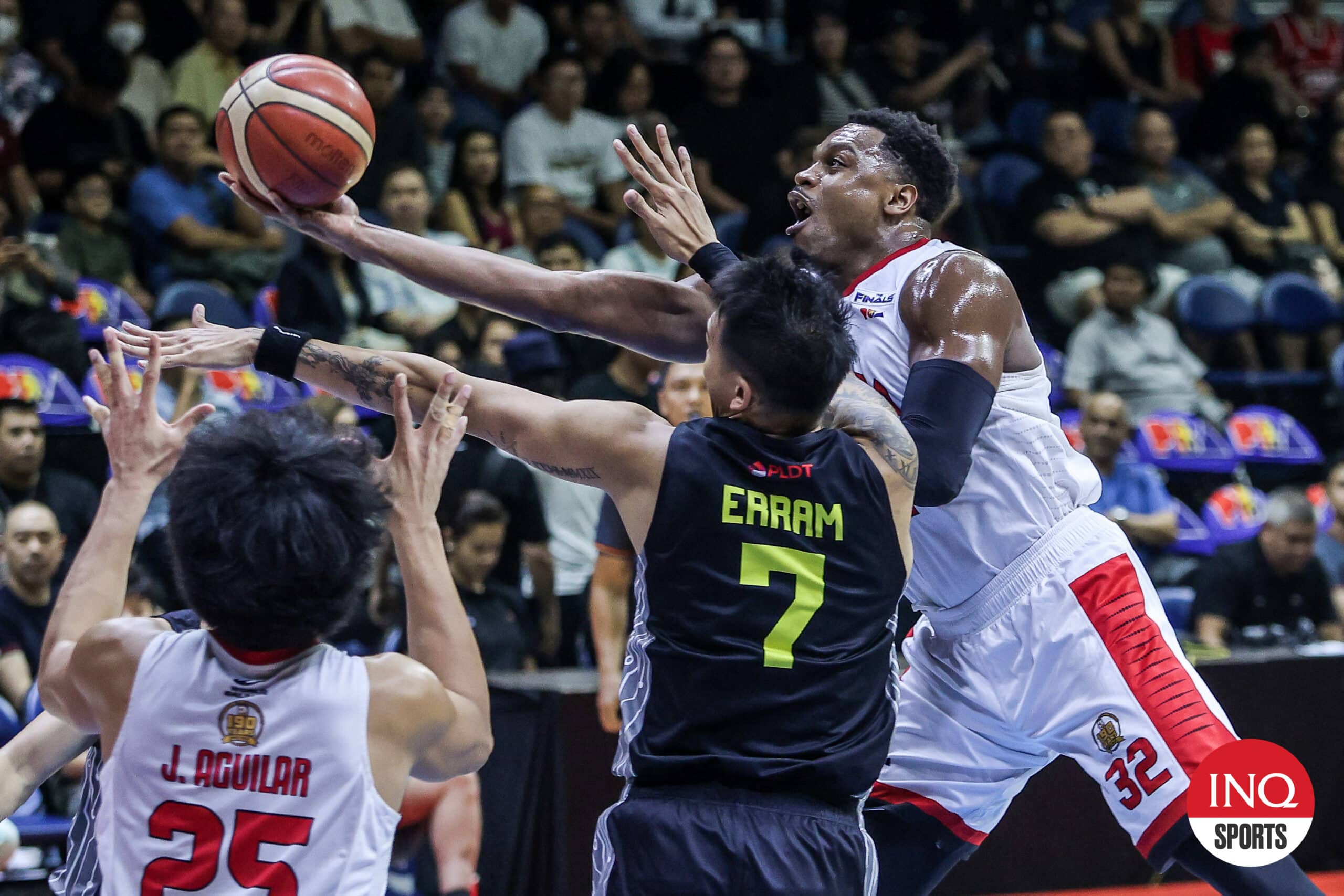 Barangay Ginebra import Justin Brownlee during the PBA Governors' Cup Finals Game 3 against TNT Tropang Giga.