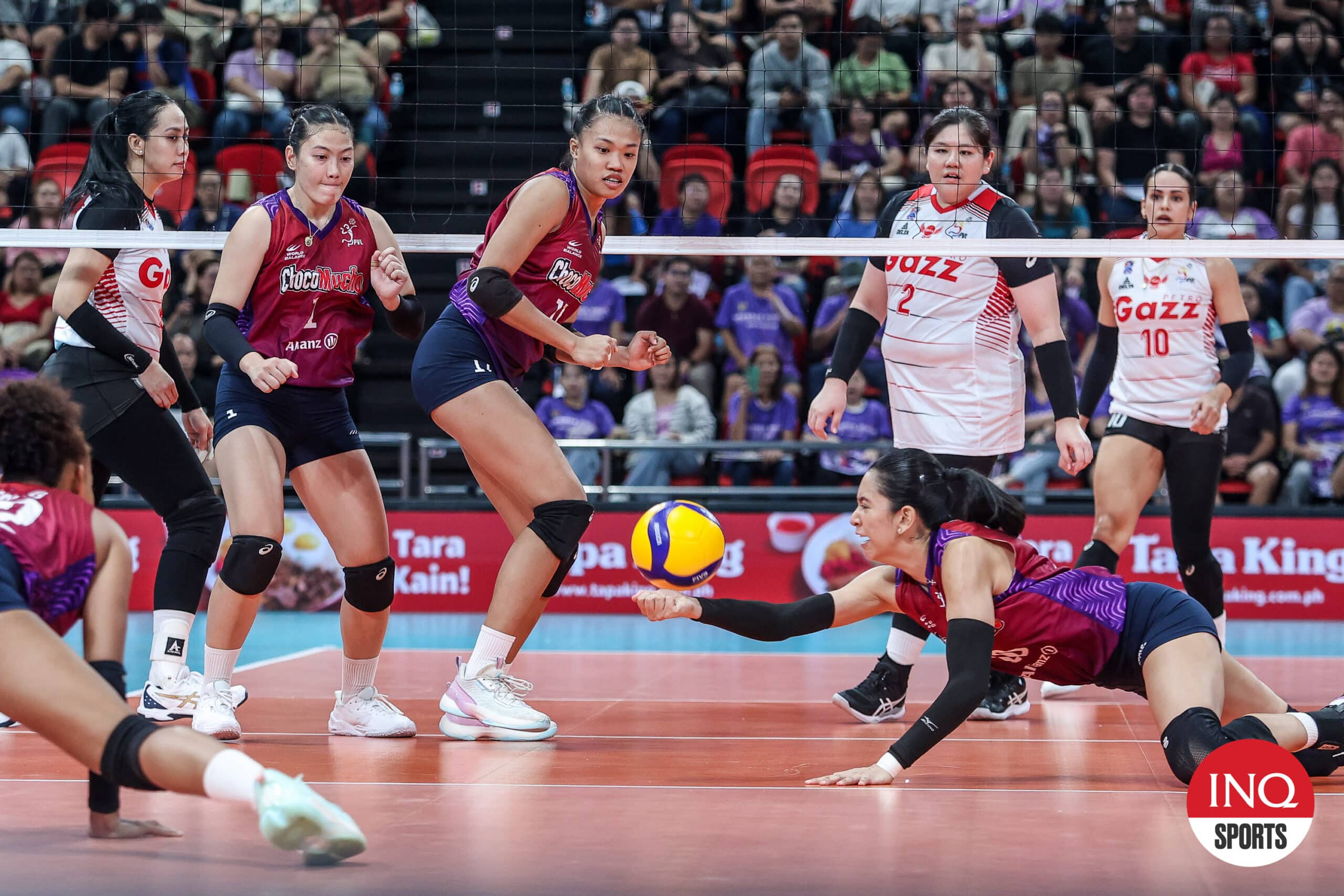 Kat Tolentino in action during Choco Mucho Flying Titans' game against Petro Gazz Angels in the PVL All-Filipino Conference. 