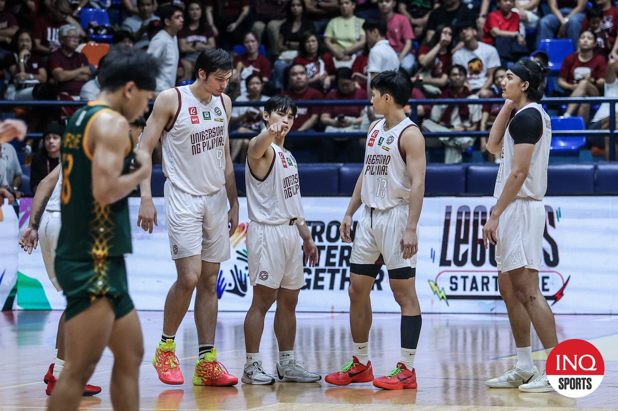 UP Fighting Maroons during a UAAP Season 87 men's basketball game