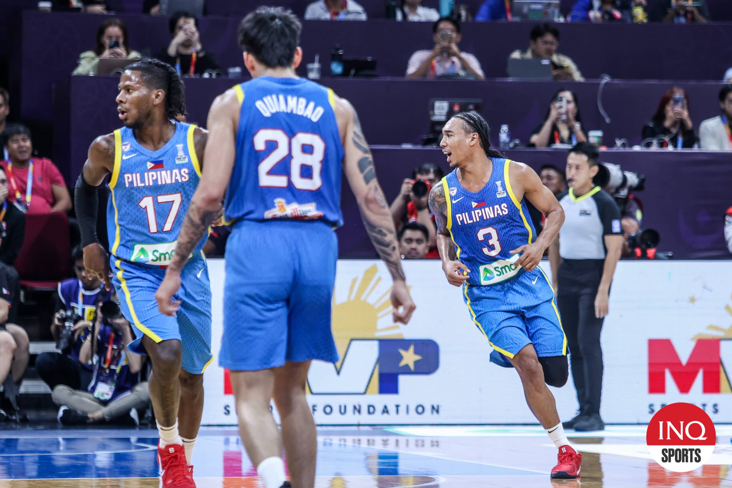 Chris Newsome during Gilas Pilipinas' Fiba Asia Cup 2025 qualifiers campaign