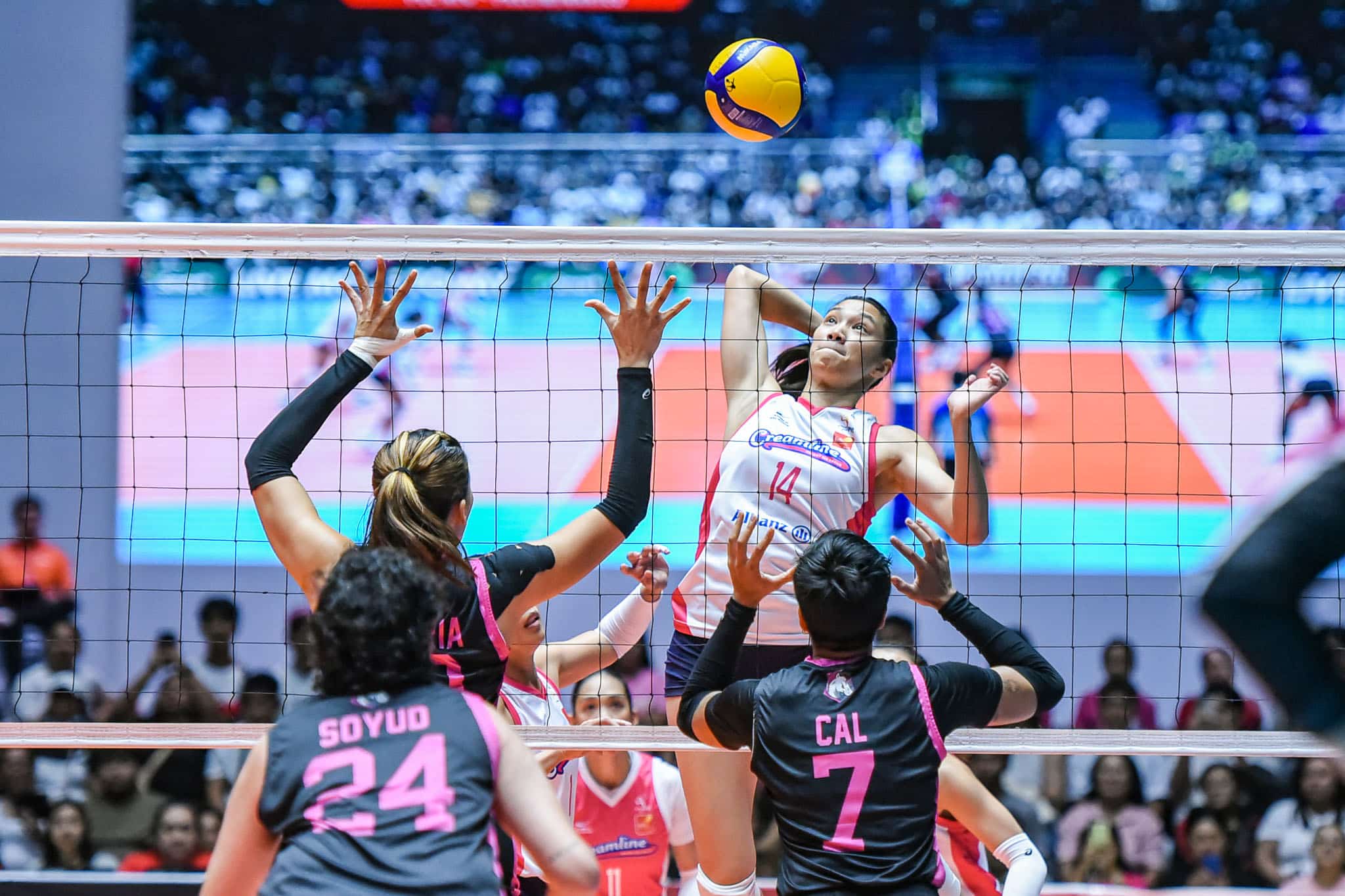 Creamline Cool Smashers' Bea de Leon  during a PVL All-Filipino Conference game  in Candon.