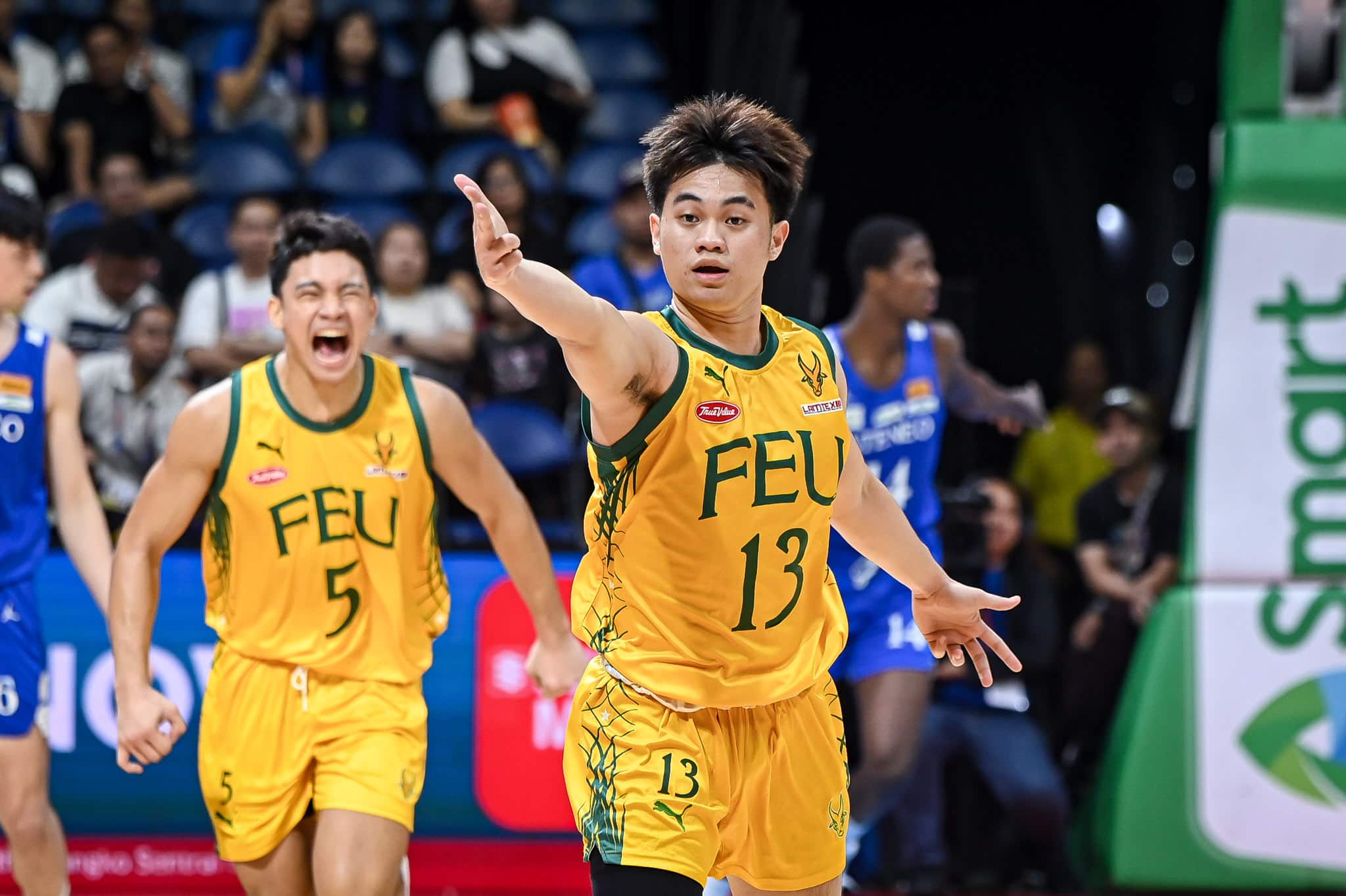 FEU Tamaraws' Janrey Pasaol during a UAAP Season 87 men's basketball game against Ateneo Blue Eagles.